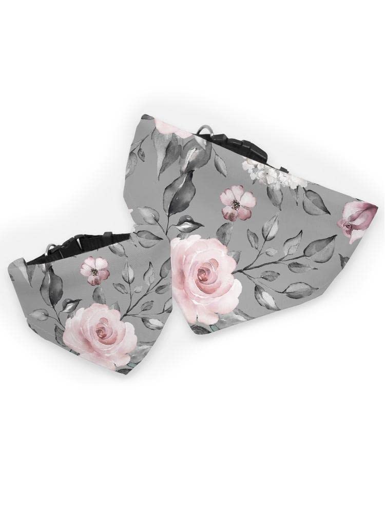 Rose Flower Pattern Bandana for Dogs & Cats - Stylish Pet Accessory for Walks, Photos & Special Occasions