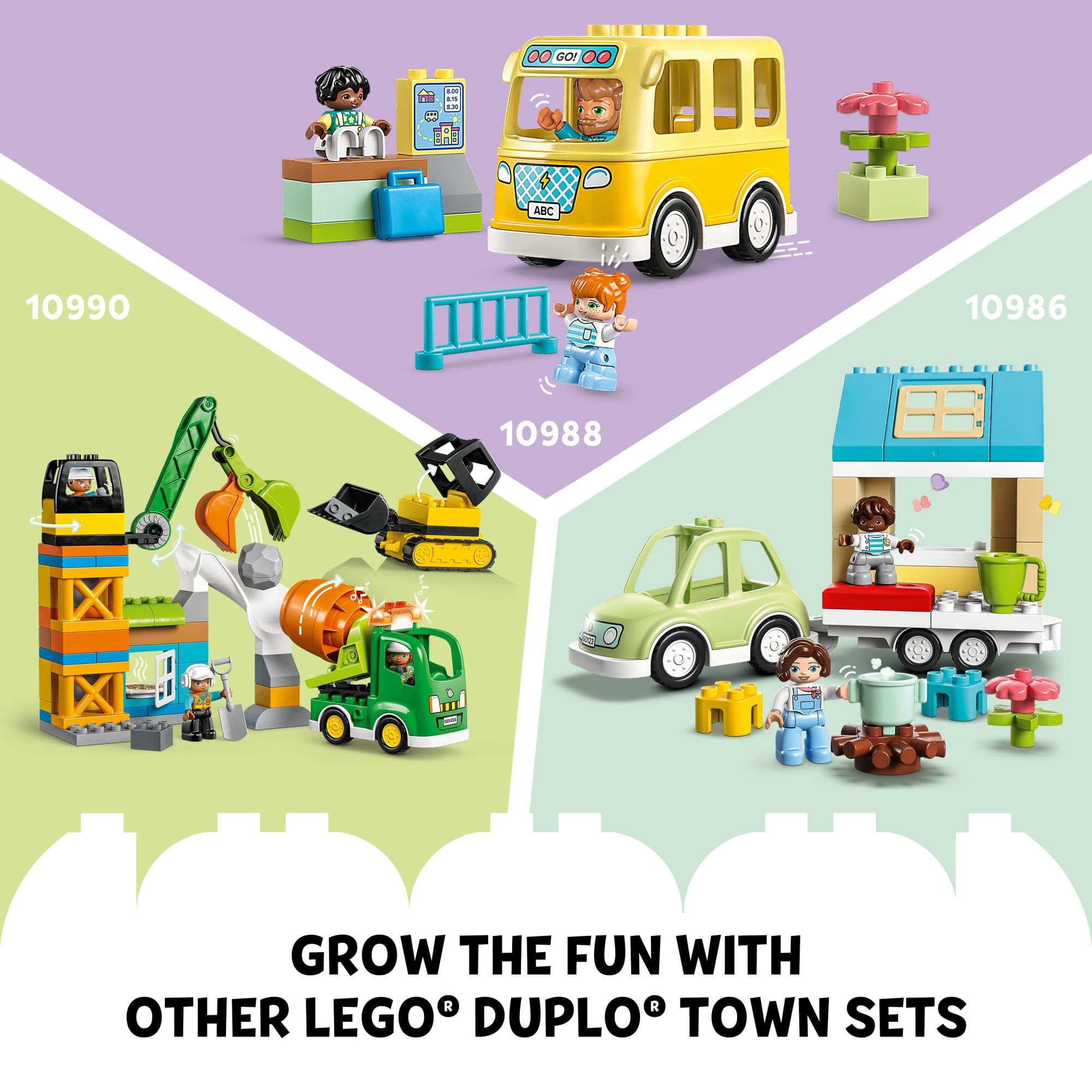 LEGO DUPLO Town Recycling Truck 10987 Building Toy Set - STEM Educational Construction Kit for Toddlers Ages 2+ | Creative Birthday Gift for Boys & Girls | Includes 3 Sorting Bins for Recycling Fun | Perfect for Pretend Play & Environmental Learning