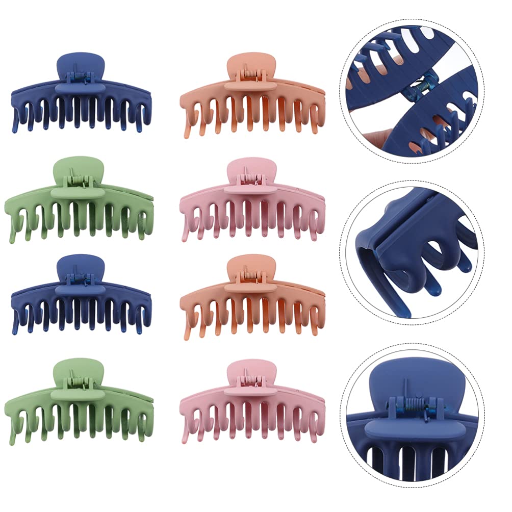 Beaupretty 8Pcs Jumbo Hair Claw Clips - Non-Slip for Bath, Shower & Styling