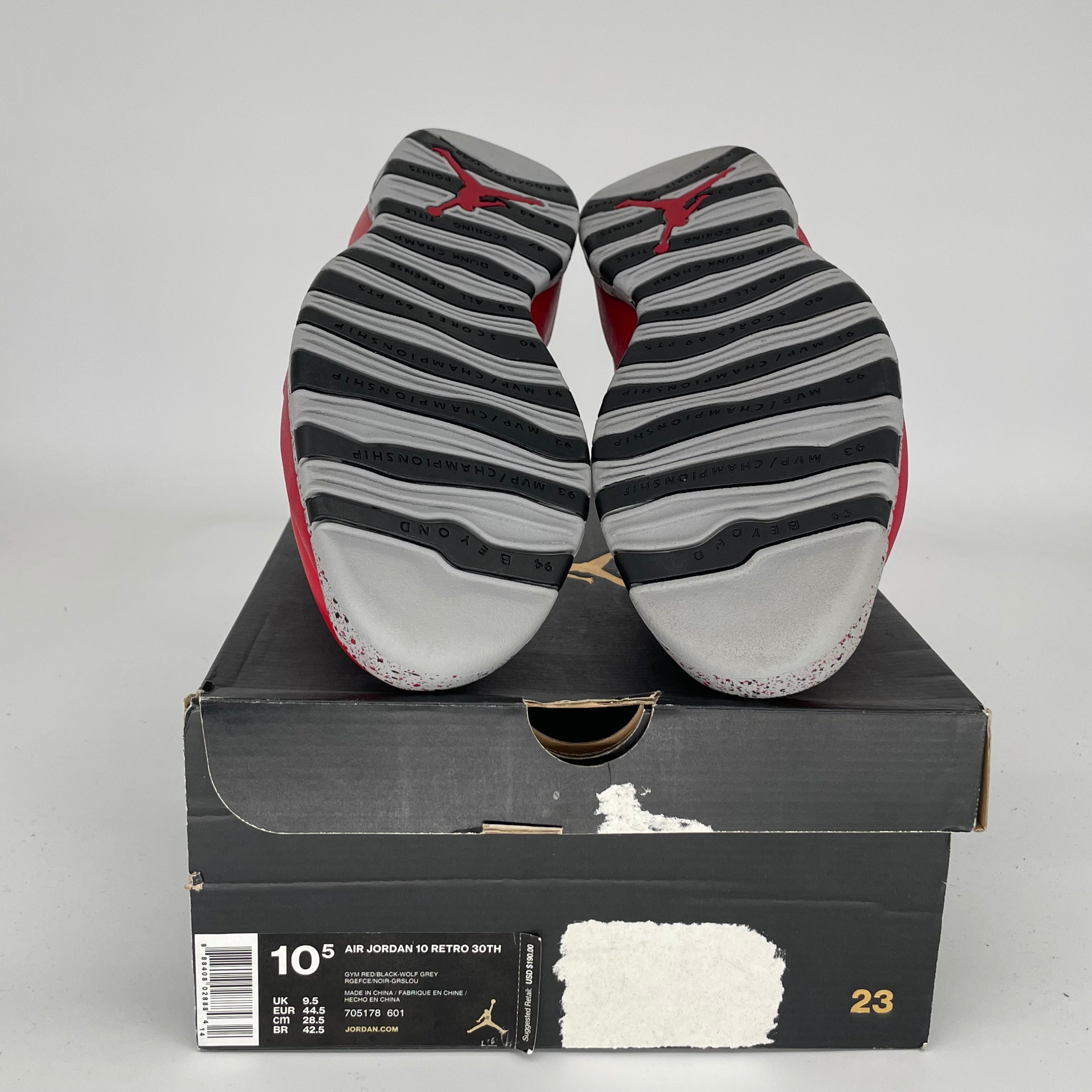AIR JORDAN 10 BULLS OVER BROADWAY Men's Basketball Shoes Size 10.5 - 705178-601 | Retro Sneakers for Streetwear & Sports Performance