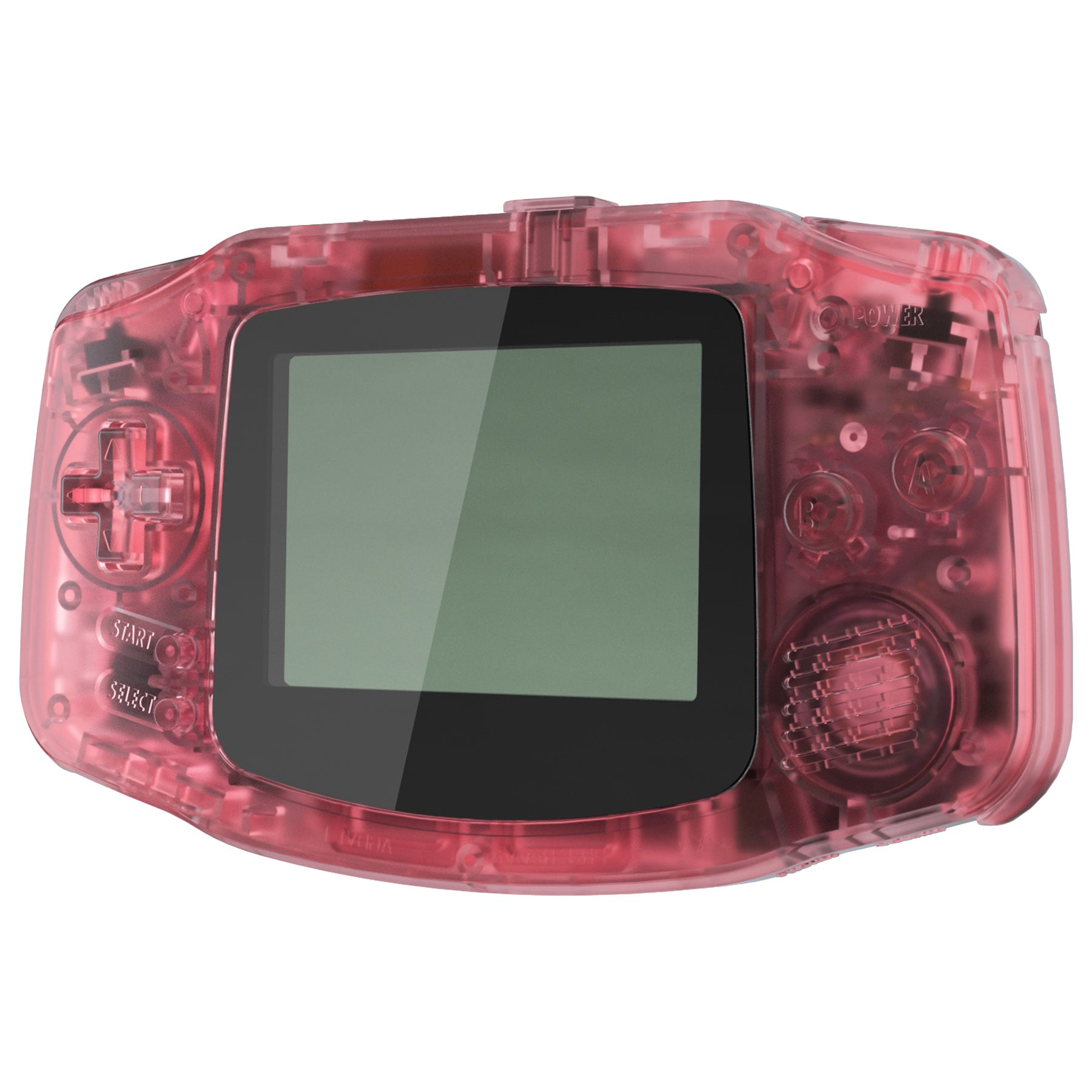 eXtremeRate Cherry Pink Replacement Shell & Black Screen Lens for Gameboy Advance - Full Housing Cover Compatible with IPS & Standard LCD (Console Not Included) - Perfect for Gaming Enthusiasts & Retro Console Modding