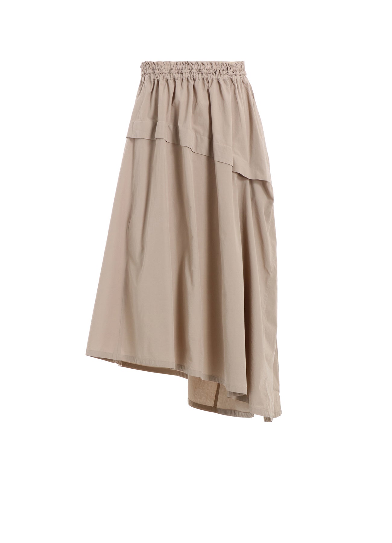 Stylish Cotton Broad Garment Dyed Right Tucked Asymmetric Skirt - Women's Fashion Skirt for Casual Wear, Office Outfits & Special Occasions