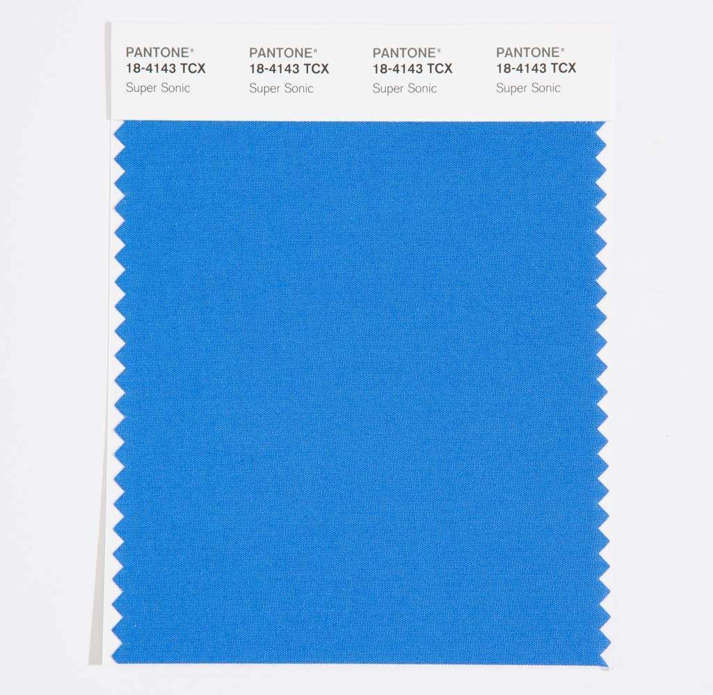 Pantone Cotton Swatch Card Color Standard #18-4143 Super Sonic - Perfect for Graphic Design, Fashion, and Interior Color Matching