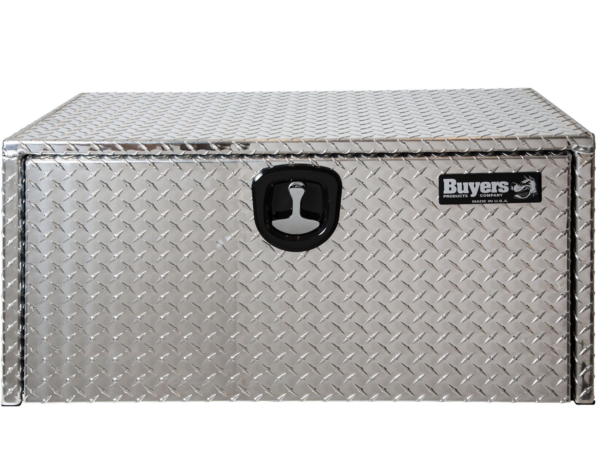 Diamond Tread Aluminum Underbody Truck Tool Box with Compression Latch - 14x16x24 Inch | Heavy Duty USA-Made Truck Storage Box for Tools & Equipment | Perfect for Work Trucks, Contractors & Off-Road Vehicles