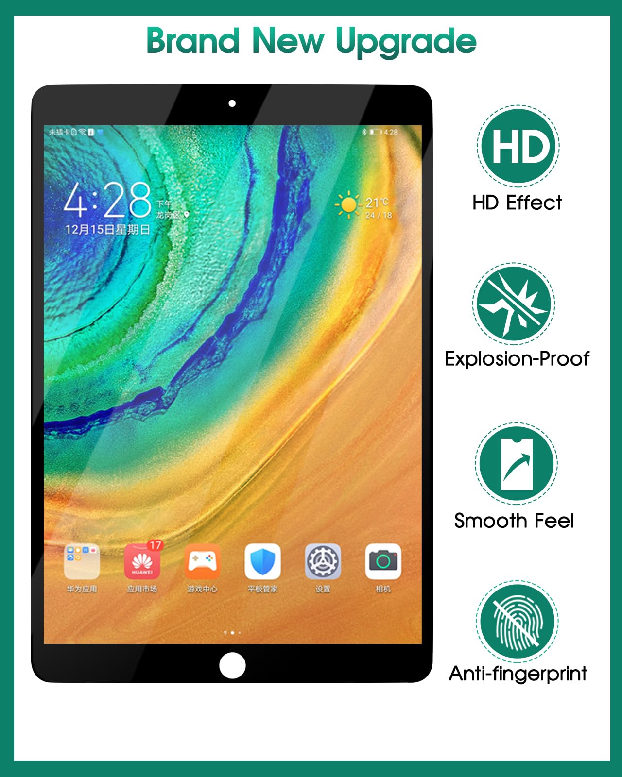 iPad Pro 10.5 Inch A1701 A1709 LCD Screen Replacement with Touch Digitizer - Full Display Assembly for iPad Pro 2nd Gen (No Home Button) - Compatible with EMC 3140 3141 - Perfect for DIY Repair & Tablet Screen Replacement