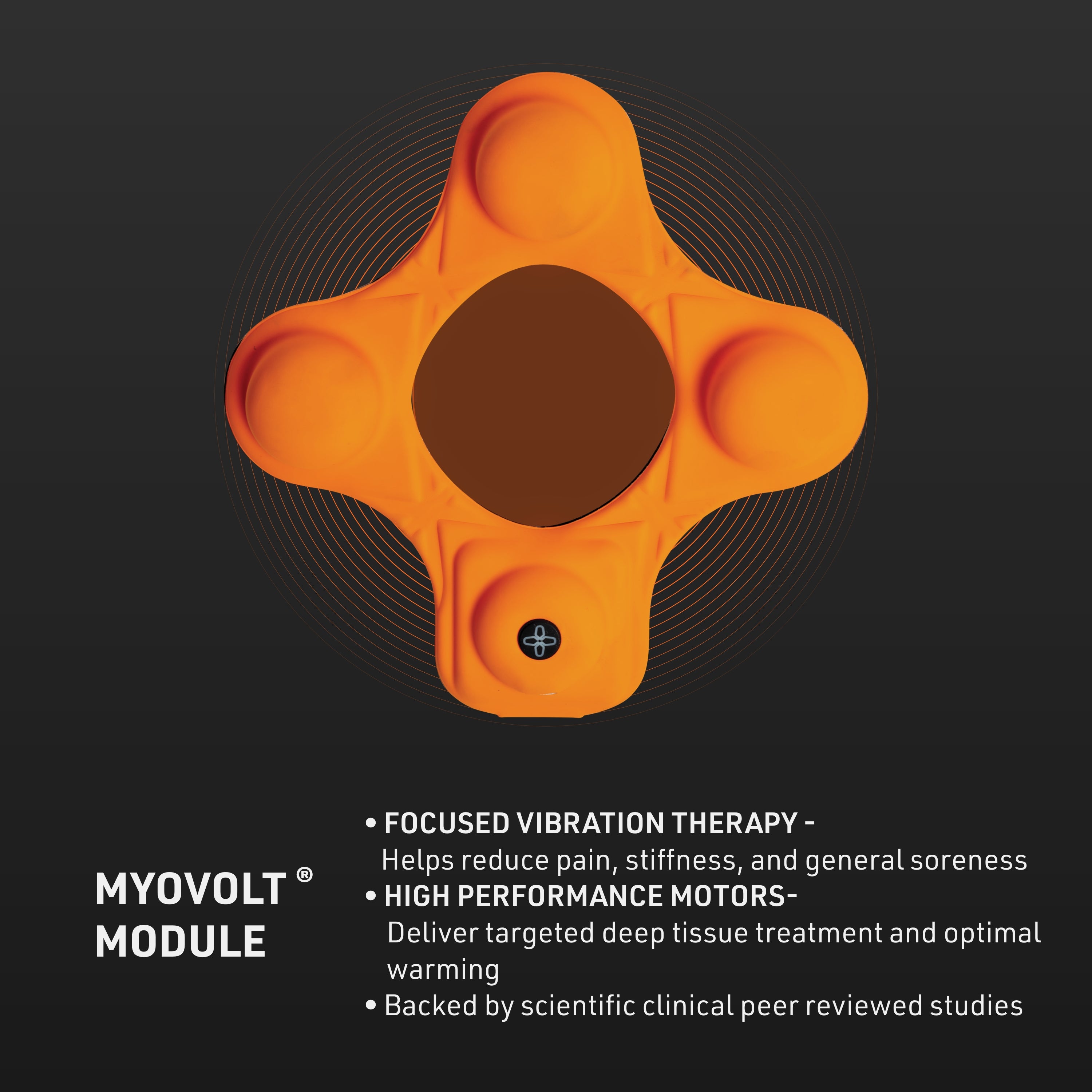 MYOVOLT® Wearable Vibration Recovery Back Wrap - Pain Relief & Muscle Recovery for Athletes & Back Pain Sufferers - Perfect for Post-Workout, Office Use & Chronic Pain Management