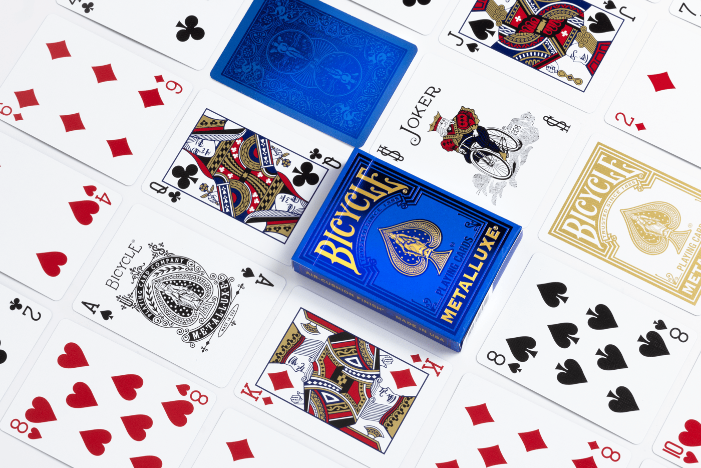 Premium Bicycle Metalluxe Playing Cards - Luxury Metallic Finish for Poker, Magic Tricks & Card Games - Perfect for Casino Nights, Gifts & Collectors