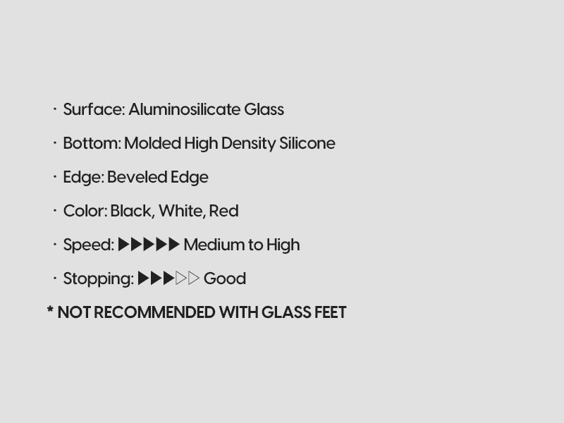 Pulsar Superglide V2 Glass Gaming Mouse Pad - Ultra Smooth Surface for Precision Control - Perfect for FPS, MOBA & Esports Gaming