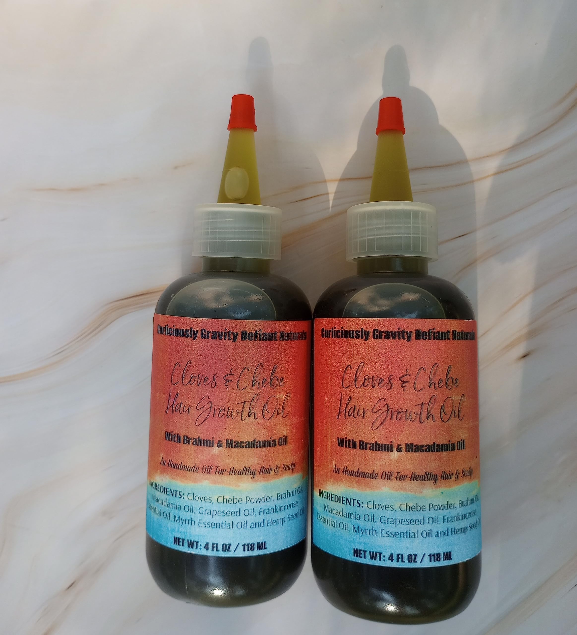 Organic Cloves & Chebe Fast Hair Growth Oil - 100% Pure Chebe Powder from Chad - African Chebe Hair Treatment for Dry, Damaged & Breakage Prone Hair - Safe for Men, Women & Kids - Promotes Healthy Hair Growth - Perfect for Daily Nourishment & Scalp Care