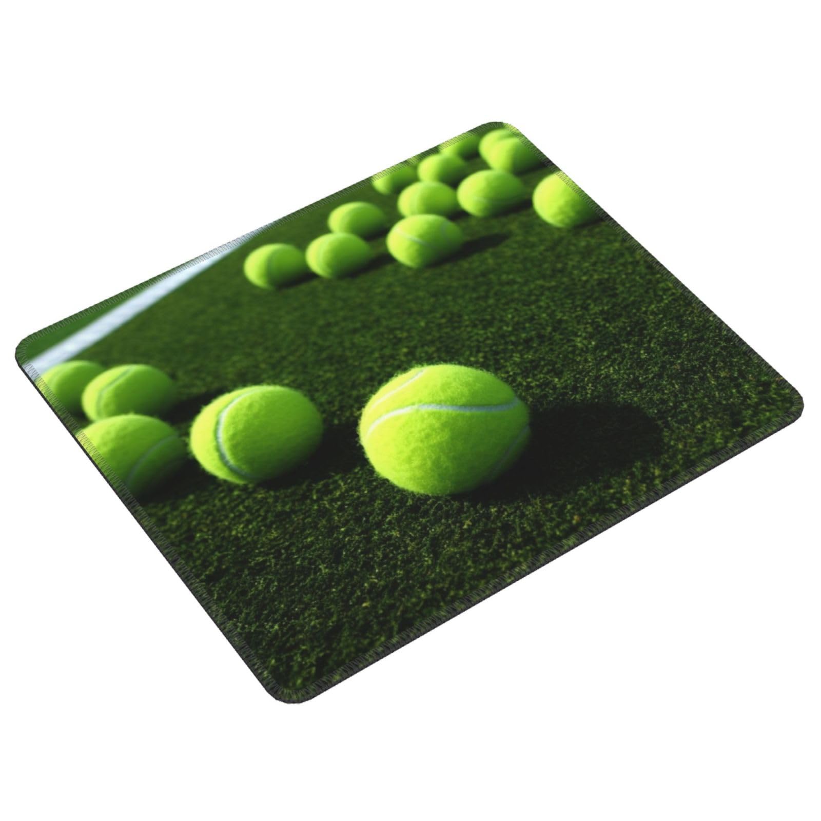 Premium Non-Slip Tennis Ball Print Mouse Pad - 7 x 8.6 Inch Rubber Base Gaming Mouse Mat for Computer, Laptop, Office & Desk Accessories - Perfect for Tennis Lovers, Gamers & Workspace Decor