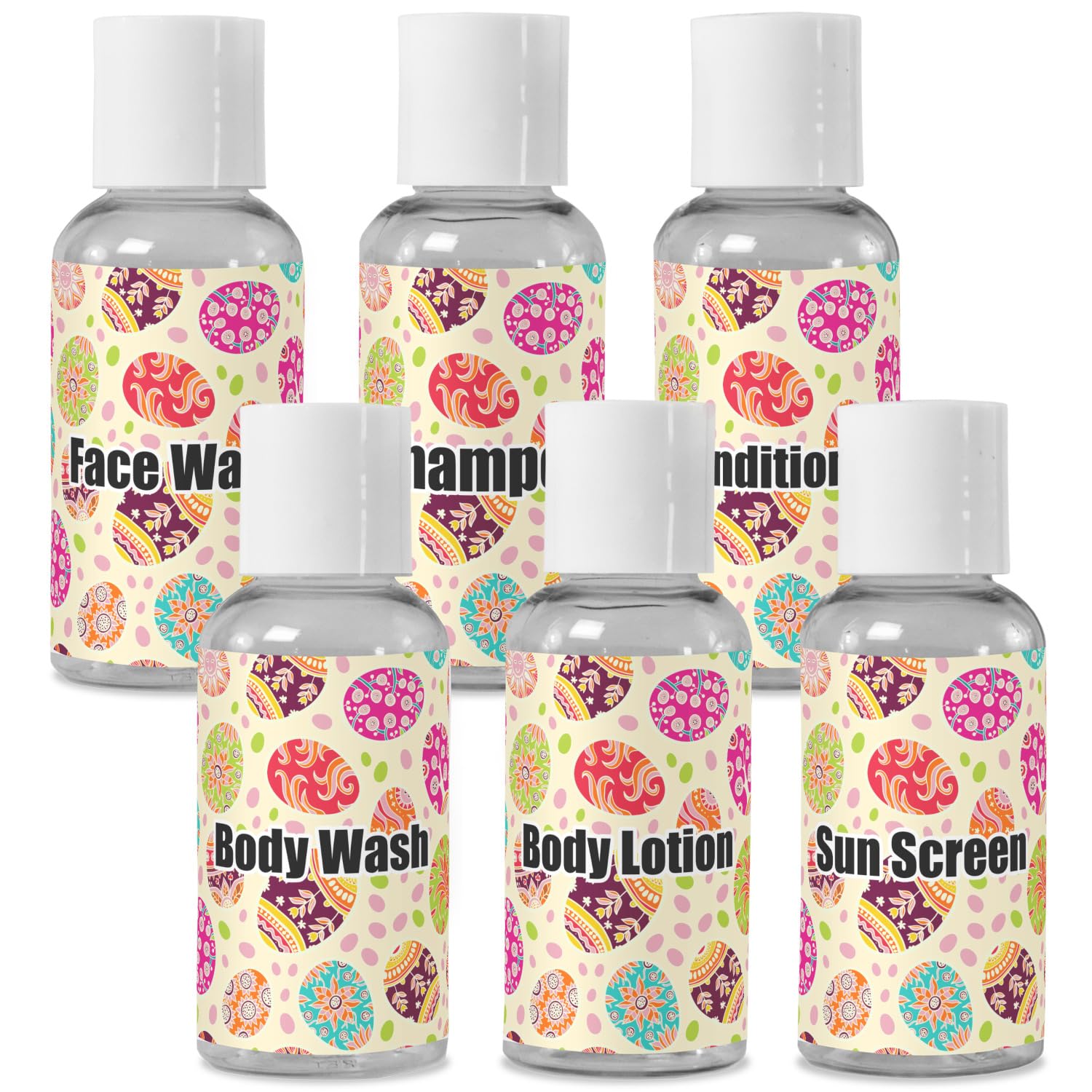 Personalized Easter Eggs Travel Bottles - Leak Proof Cosmetic Containers for Toiletries, Makeup & Skincare - Perfect for Easter Gifts, Travel, Gym & Home Use