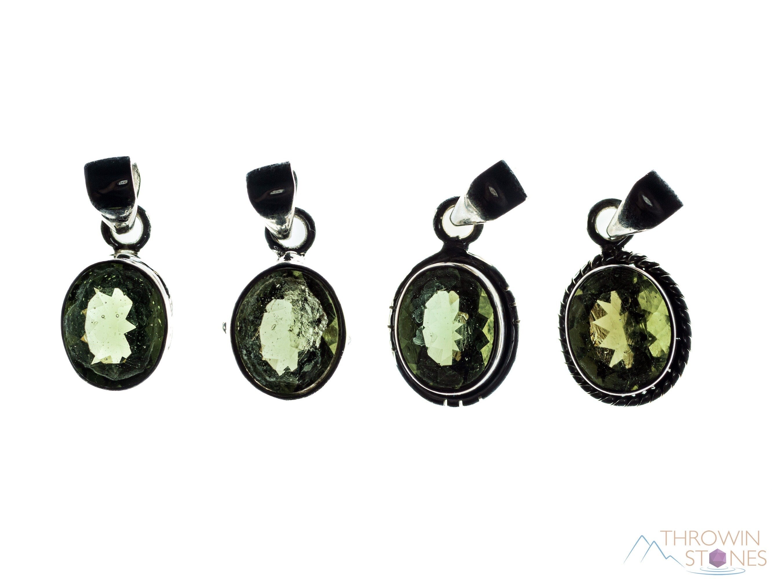 Authentic Moldavite Pendant in Sterling Silver - Faceted Oval Green Moldavite Jewelry with Certification (E2169) | Perfect for Spiritual Healing, Meditation & Unique Gift Giving