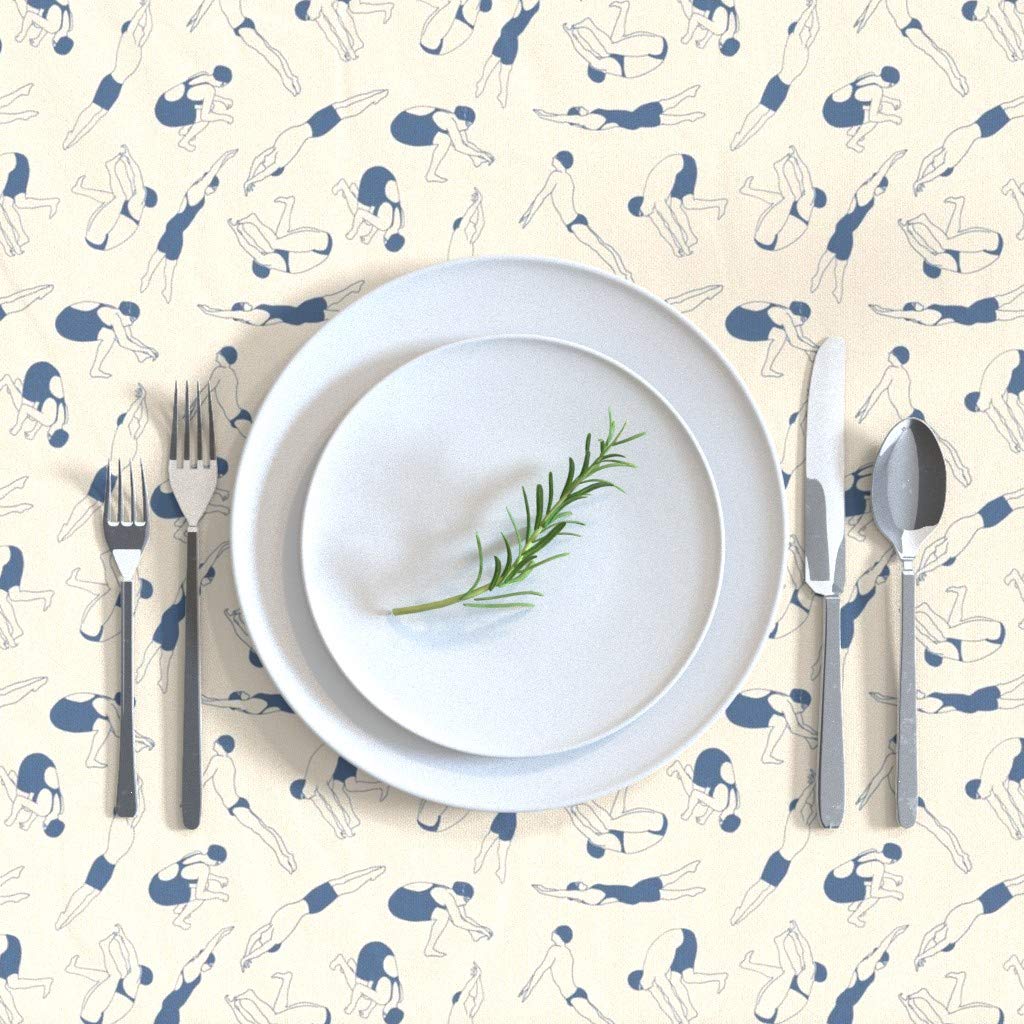 Custom Printed Cotton Sateen Tablecloth 70