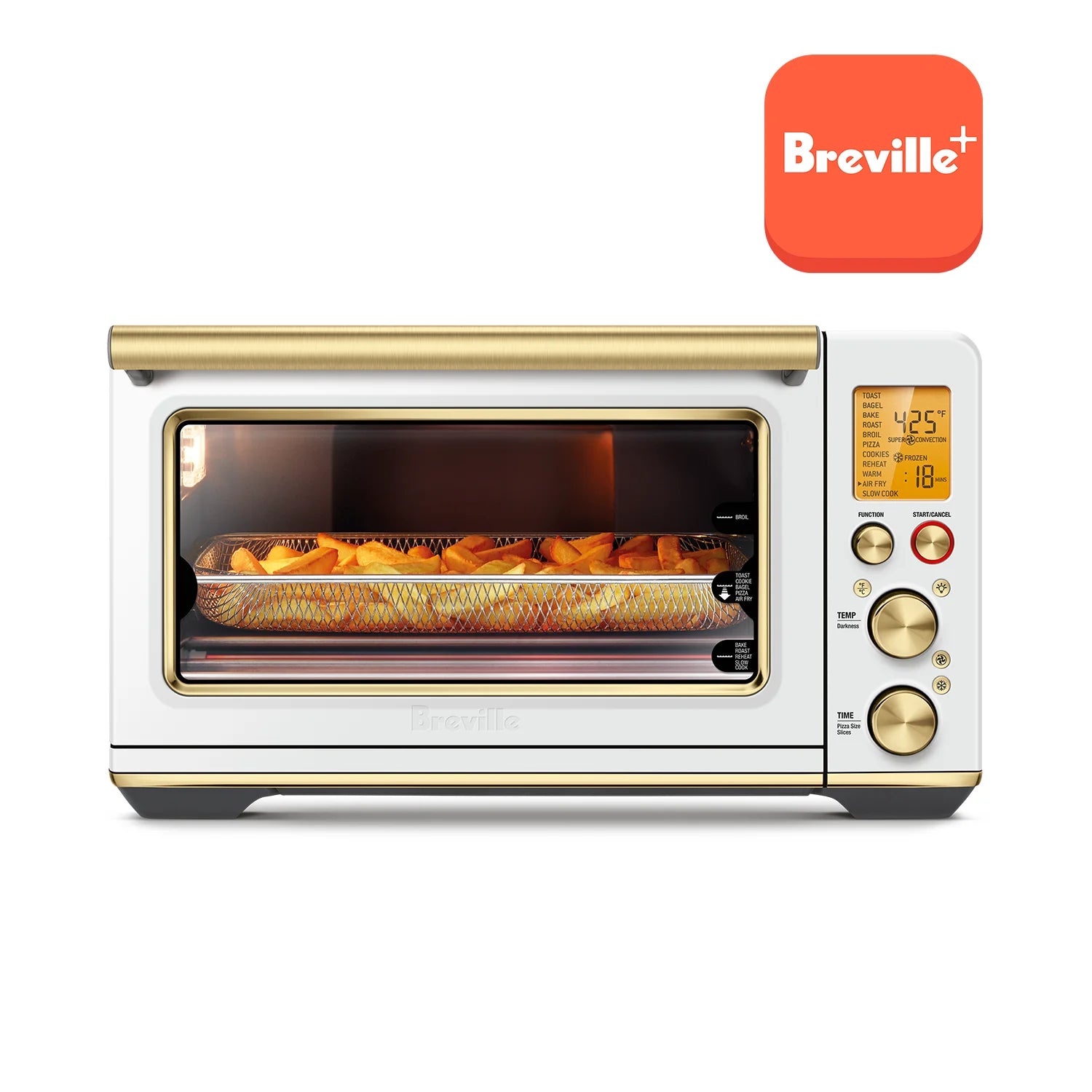 Breville Smart Oven Air Fryer Pro - BOV860SSB Stainless Steel Countertop Convection Oven with Air Fry, Roast, Bake & Broil Functions | Perfect for Small Kitchens, Apartments & Healthy Cooking