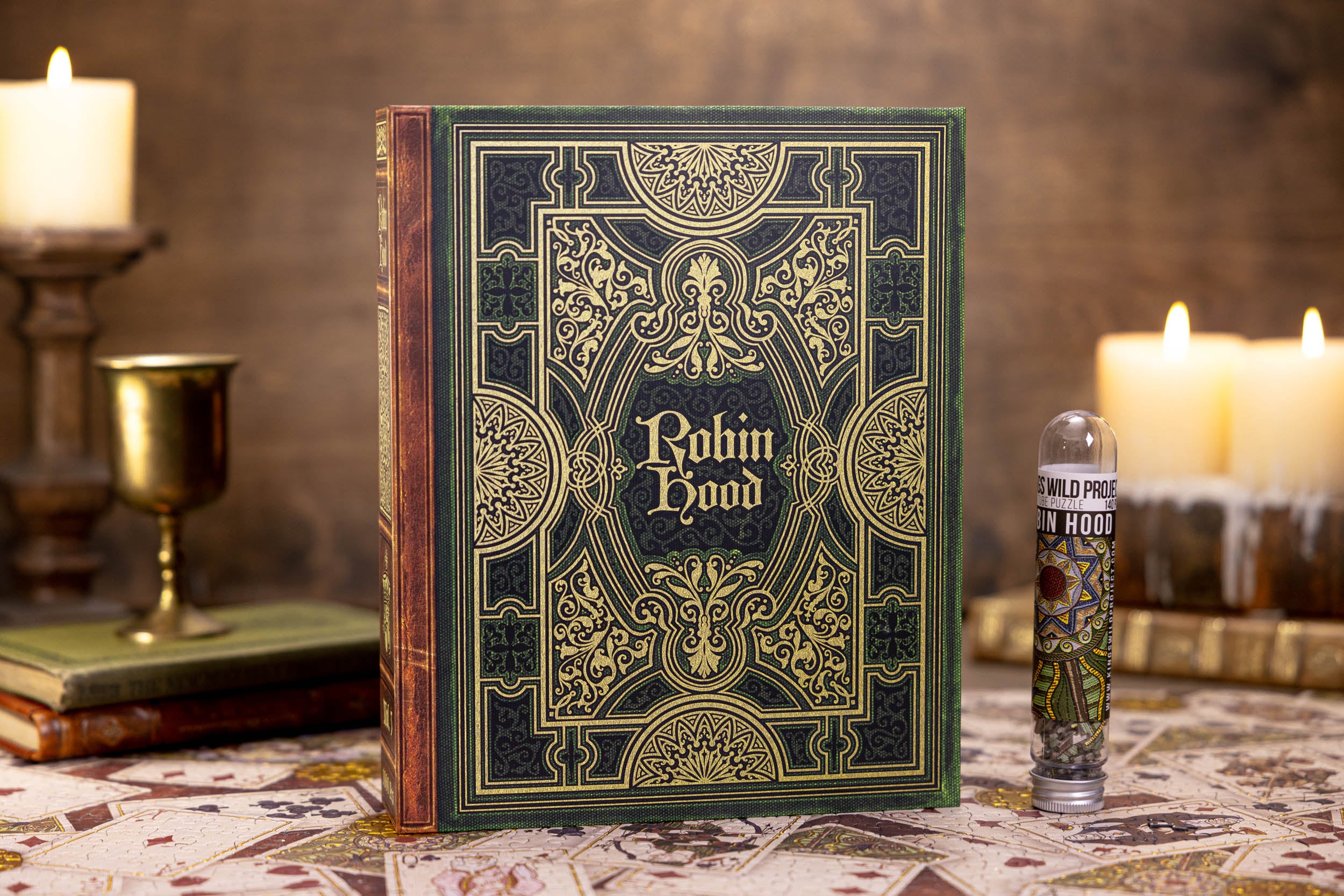 Robin Hood & Test Tube Puzzle Set - 500 Piece Jigsaw Puzzle for Adults & Kids - Fun Medieval & Science-Themed Brain Teaser for Family Game Night