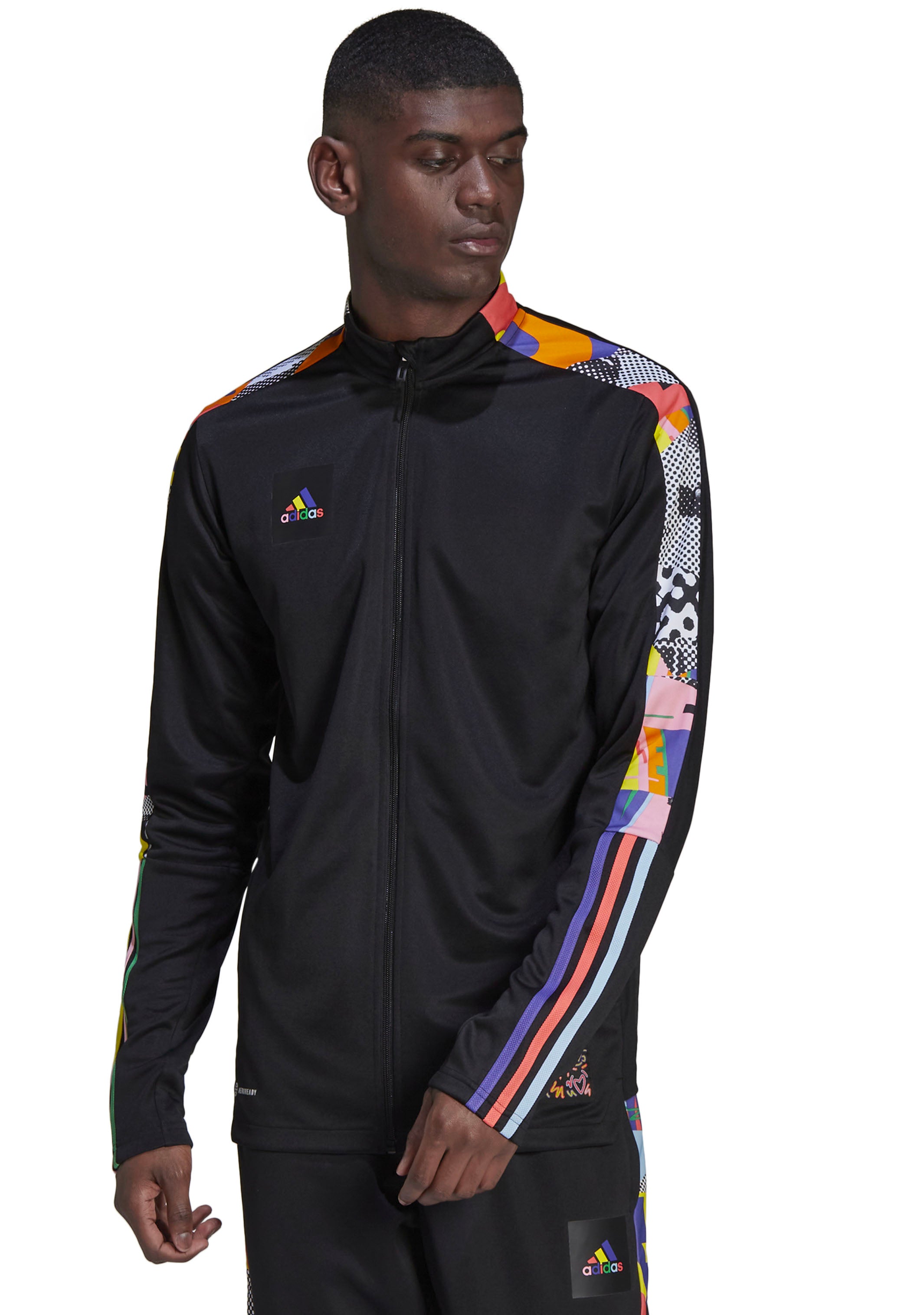 Adidas Men's Tiro Pride Track Jacket - Lightweight Training Jacket for Running & Soccer - Gym Workout & Outdoor Sports Apparel