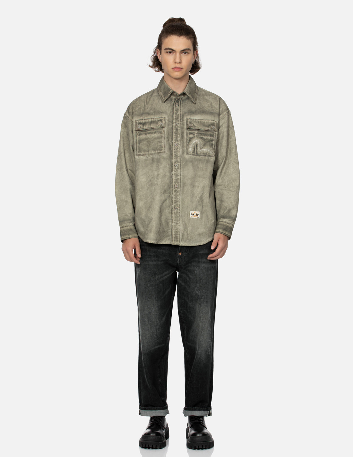Washed Seagull Embroidery Slim Fit Jeans for Women - Vintage Denim Pants with Unique Bird Design, Perfect for Casual Outfits and Street Style Fashion
