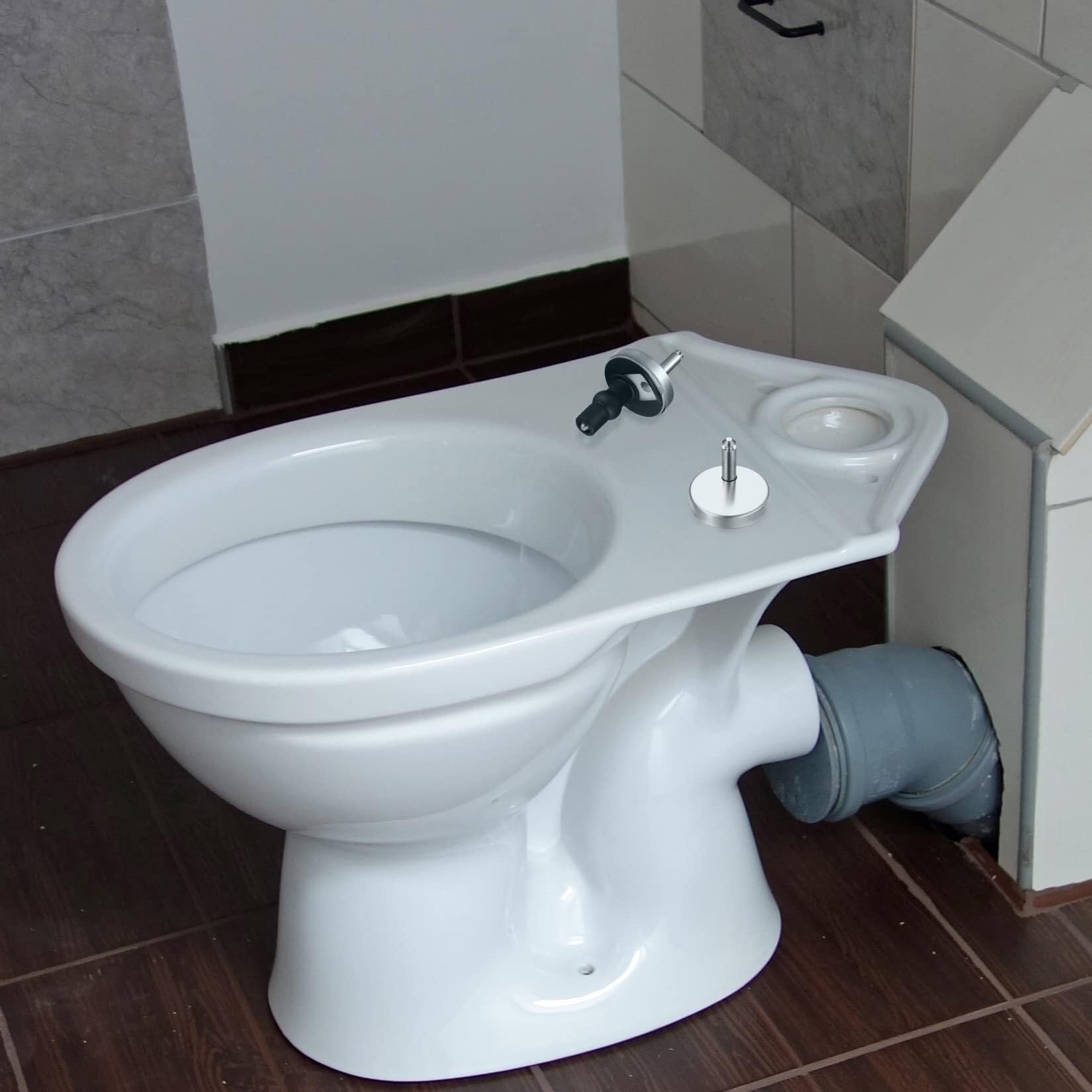 Quick Release Toilet Seat Hinges - 2 Pack Stainless Steel for Easy WC Installation