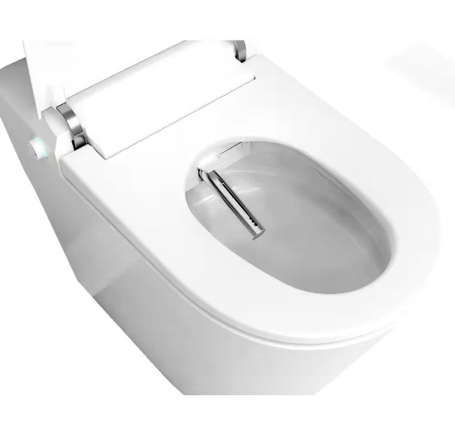 Anzzi TL ST950WIFI WH Envo Echo Smart Bidet Toilet - 1.28 GPF Elongated Bowl with Voice & WiFi Control - Modern Touchless Flushing for Hygienic Bathroom Experience - Perfect for Smart Homes and Luxury Bathrooms