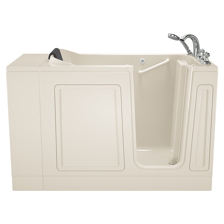 2848 Series 28W x 48L Acrylic Walk-In Soaking Bathtub with Right Hand Drain & Faucet - Perfect for Small Bathrooms, Spa Relaxation & Elderly Accessibility