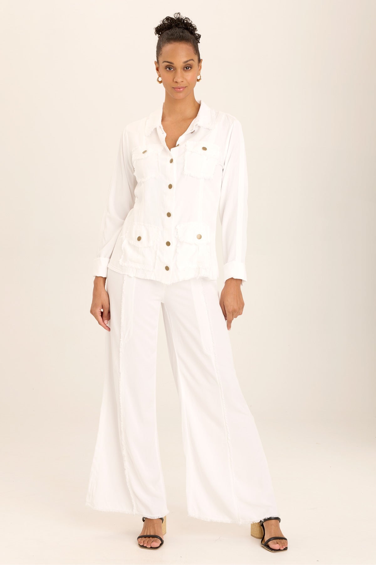 Stylish Women's High Waisted Twill Beach Pants - Lightweight, Breathable & Comfortable for Summer Vacations, Travel & Casual Outings