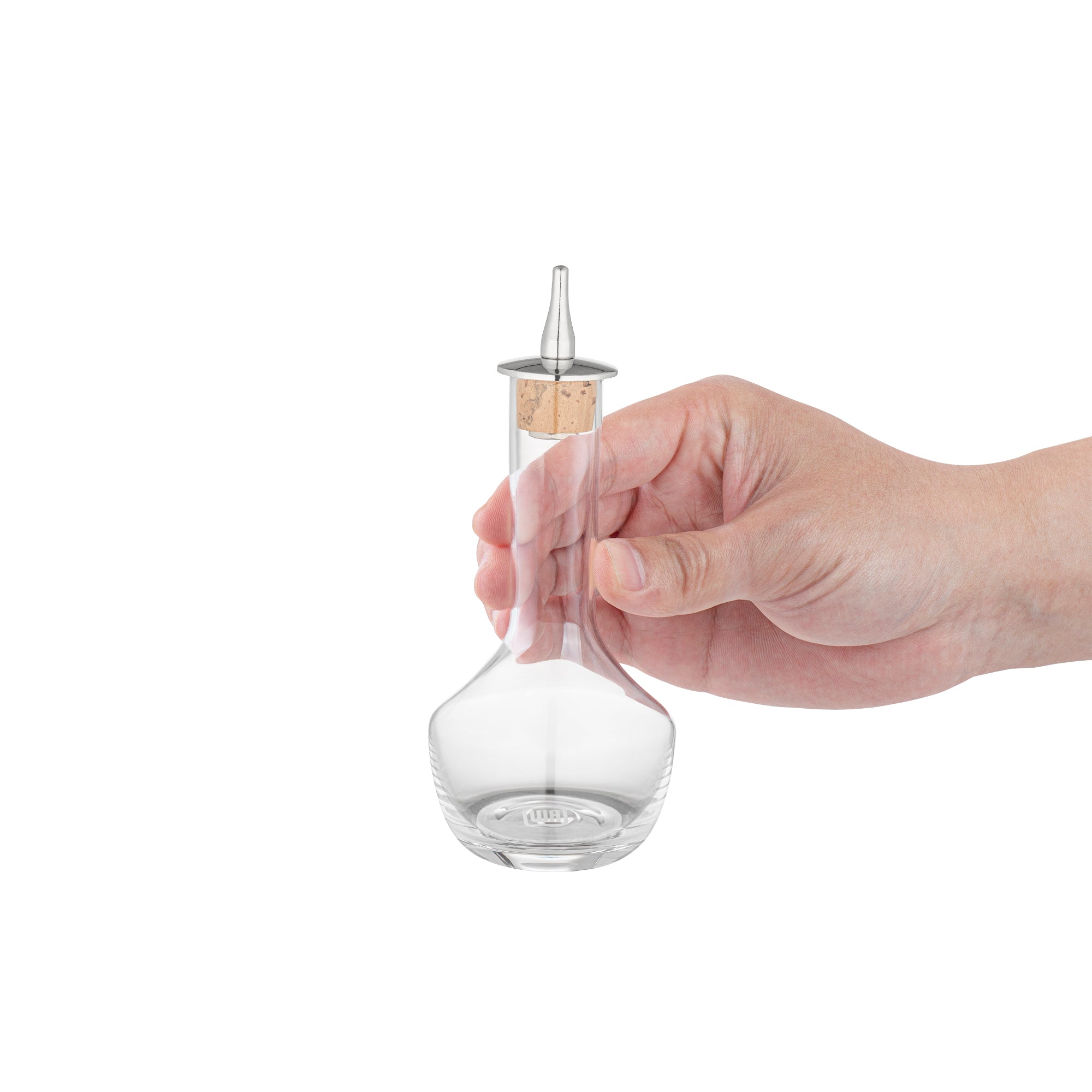 Premium 4 oz Glass Bitters Bottle with Silver Dasher - Modern Bar Accessory for Cocktails & Mixology - 5.75