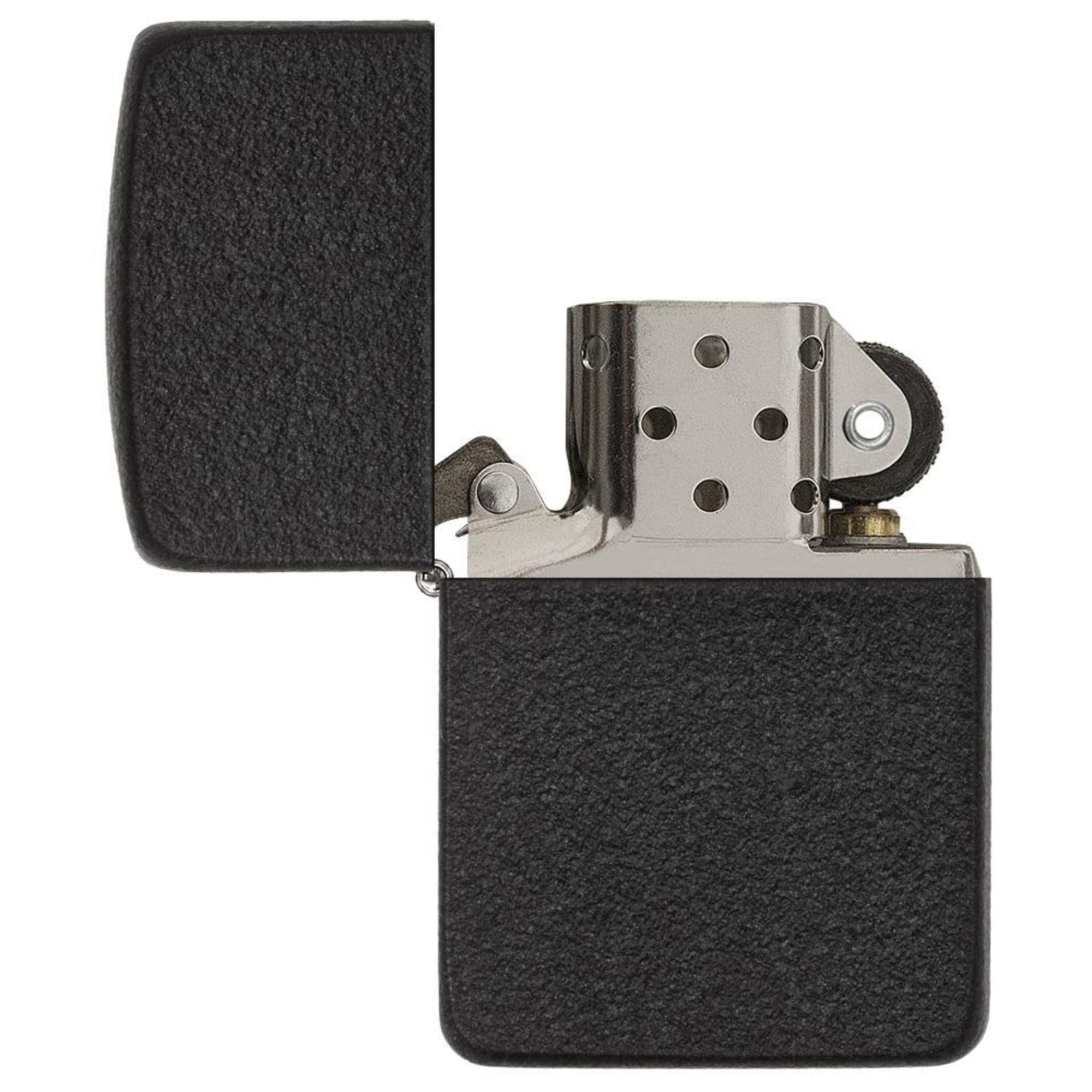 Vintage 1941 Black Crackle Zippo Lighter - Plain Design 28582 | Collectible Windproof Lighter for Outdoor Camping, Survival & Everyday Carry (EDC)