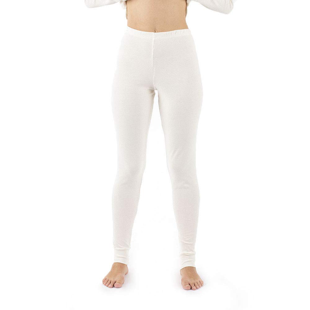 Hypoallergenic Women's Thermal Base Layer Leggings - 100% Organic Cotton for Sensitive Skin | Winter Warmth, Yoga & Outdoor Activities