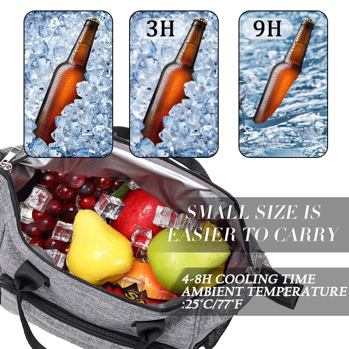 Insulated Lunch Box for Adults - Reusable Thermal Lunch Bag for Men & Women - Perfect for Work, Office, School & Picnics
