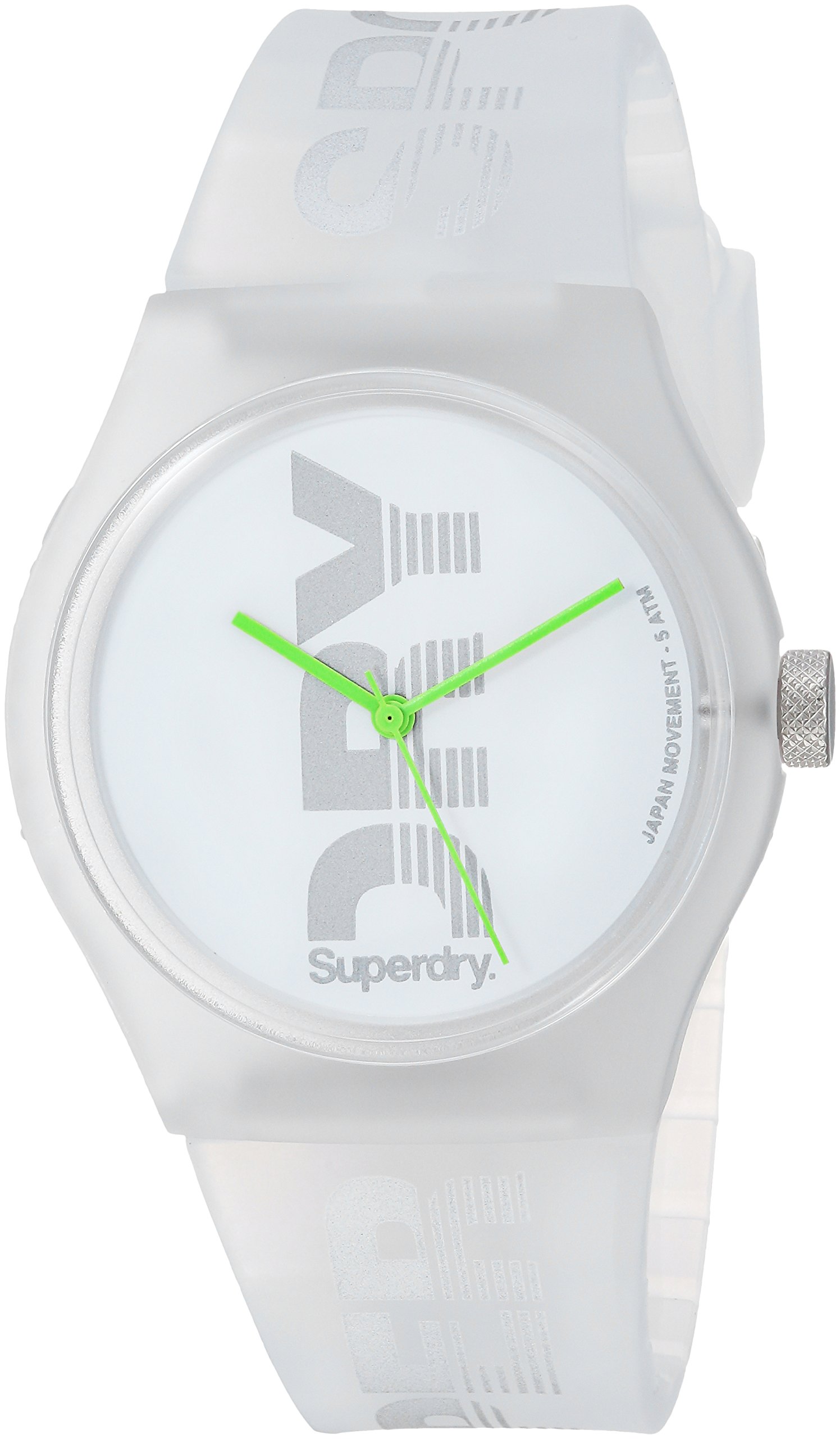 Superdry Urban Sport Quartz Watch with Silicone Strap - Clear Face, 17mm Water Resistant (Model SYL189WE) | Stylish Casual & Outdoor Wear for Men & Women