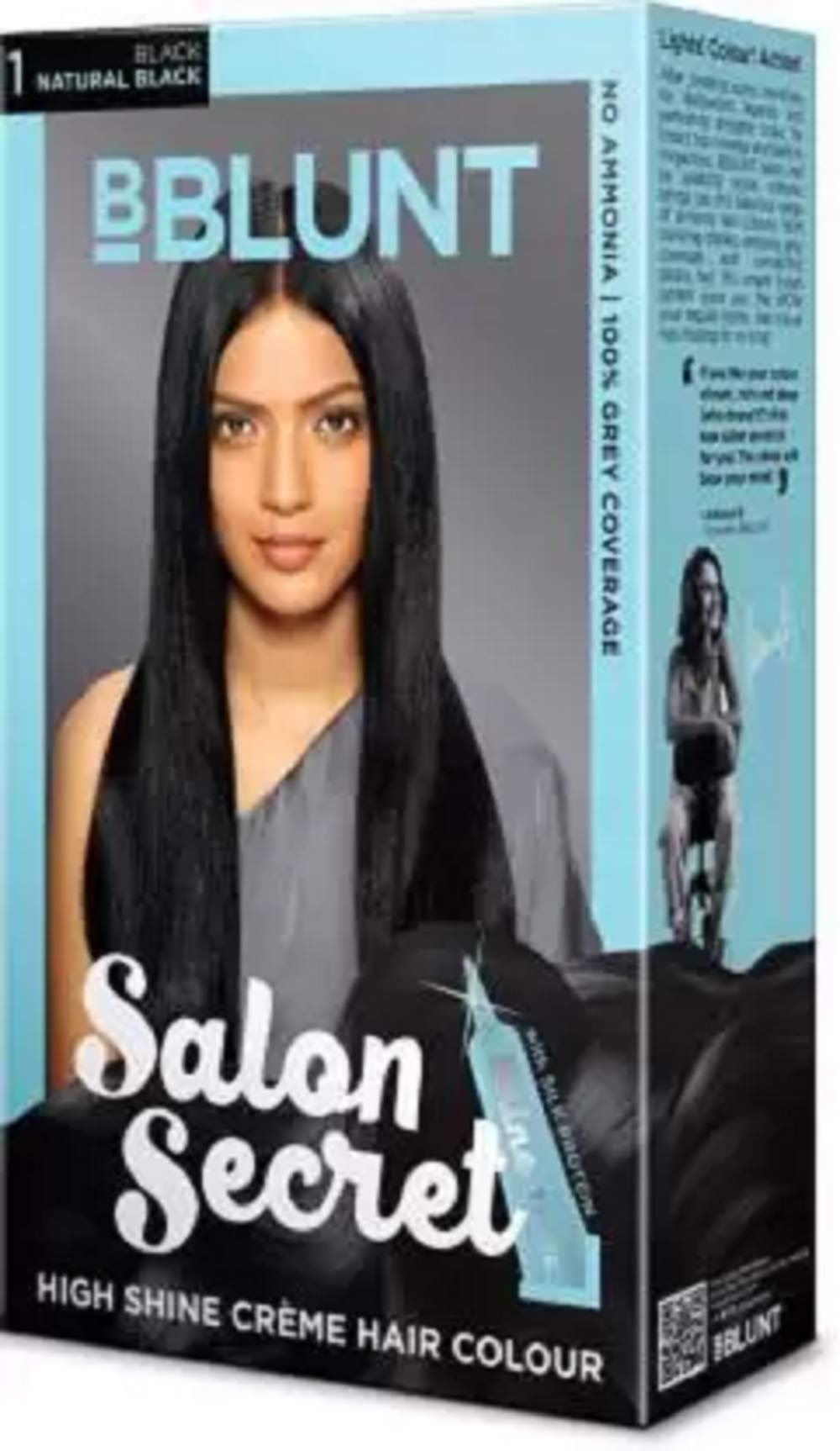 BBLUNT Black-19 Permanent Hair Color - 1 Pack Natural Black Shade for Vibrant, Long-Lasting Color | Perfect for At-Home Hair Dye & Salon-Quality Results