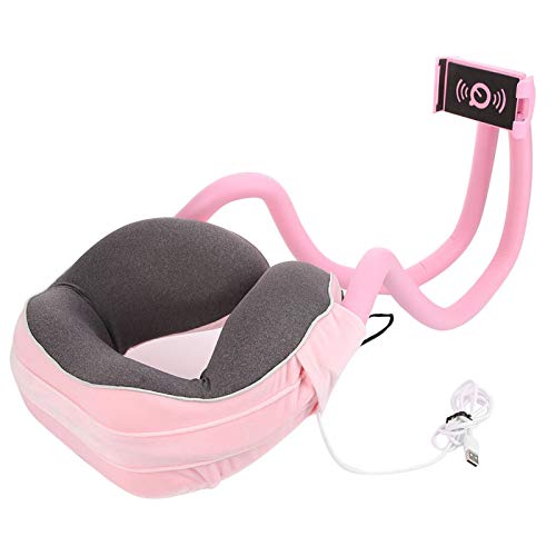 Ergonomic U-Shaped Neck Pillow with Phone Holder - Travel & Cervical Support Pillow for Office, Home & Airplane - Perfect for Neck Pain Relief & Hands-Free Entertainment