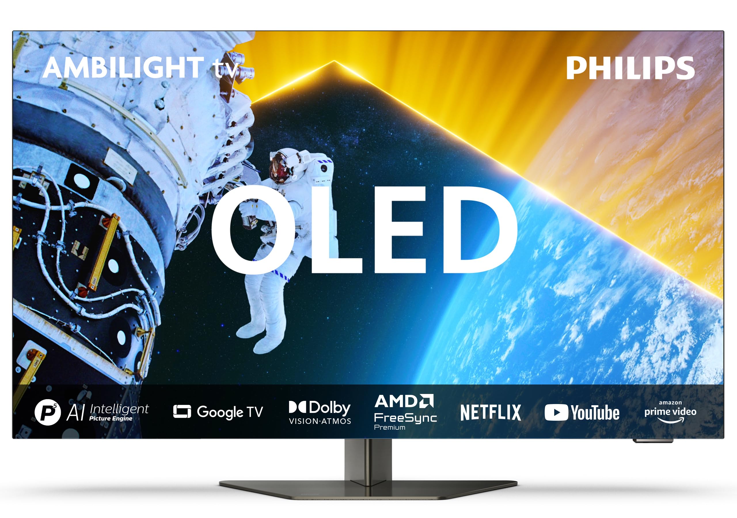 Philips Ambilight 48OLED809 48-inch 4K OLED Smart TV with P5 AI Perfect Picture Engine | Ultra HD Google TV, Dolby Vision & Atmos | Alexa & Google Assistant Compatible | Perfect for Home Theater & Gaming Setup