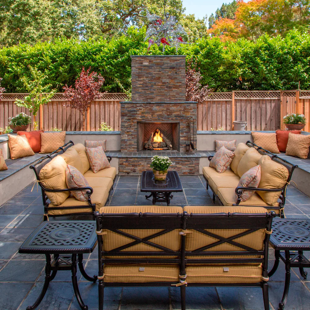 Majestic Courtyard 42 Inch Traditional Outdoor Gas Fireplace - Elegant Patio Heating Solution for Backyard, Garden & Poolside Gatherings | ODCOUG 42