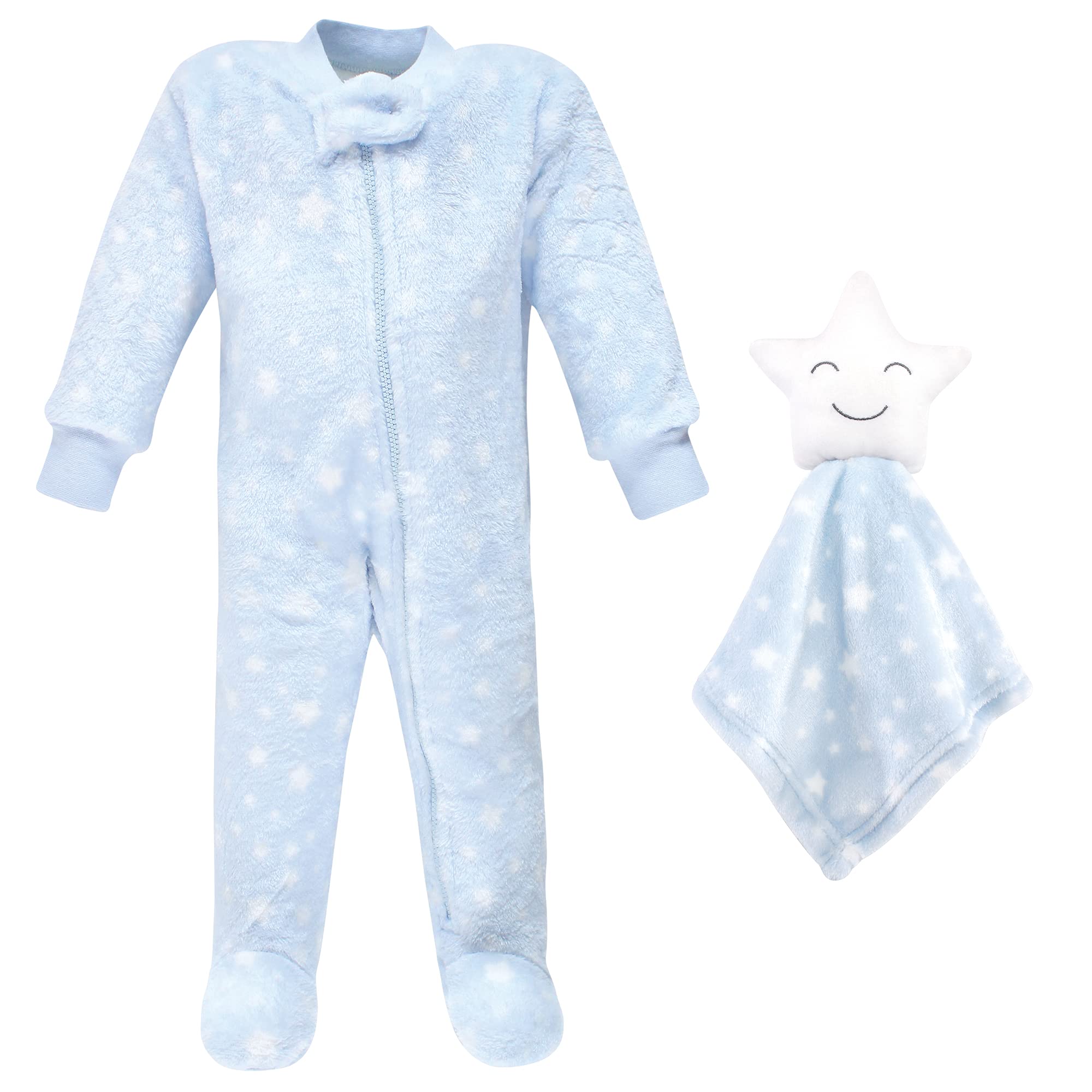 Hudson Baby Girls' Flannel Plush Sleep & Play Outfit with Security Toy - Soft & Cozy Pajama Set for Toddlers - Perfect for Bedtime, Lounging & Cuddling