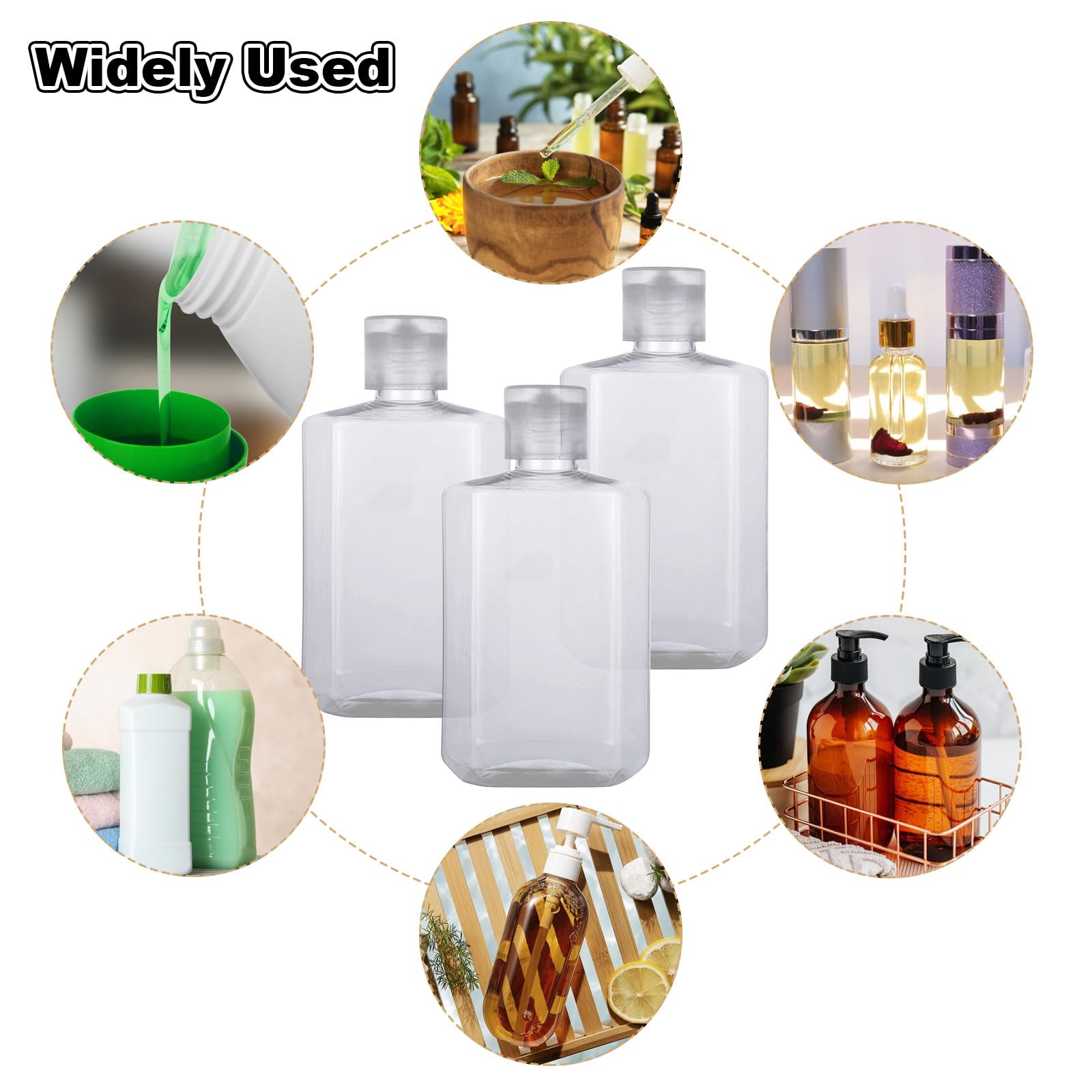 APACALI 30 Pack 4 oz (120ml) Clear Plastic Travel Bottles for Toiletries - Refillable Leakproof Empty Cosmetic Containers with Caps - Perfect for Shampoo, Lotion, Toner, Body Wash & Travel Essentials