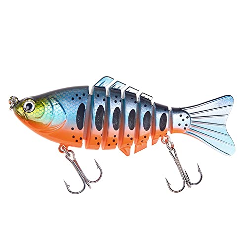 10cm 15.6g Multi-Jointed Swimbait Fishing Lure - 7 Segment Minnow Hard Artificial Bait for Bass, Pike, and Crankbait Fishing - Wobblers Tackle (Color A) - Perfect for Freshwater and Saltwater Angling