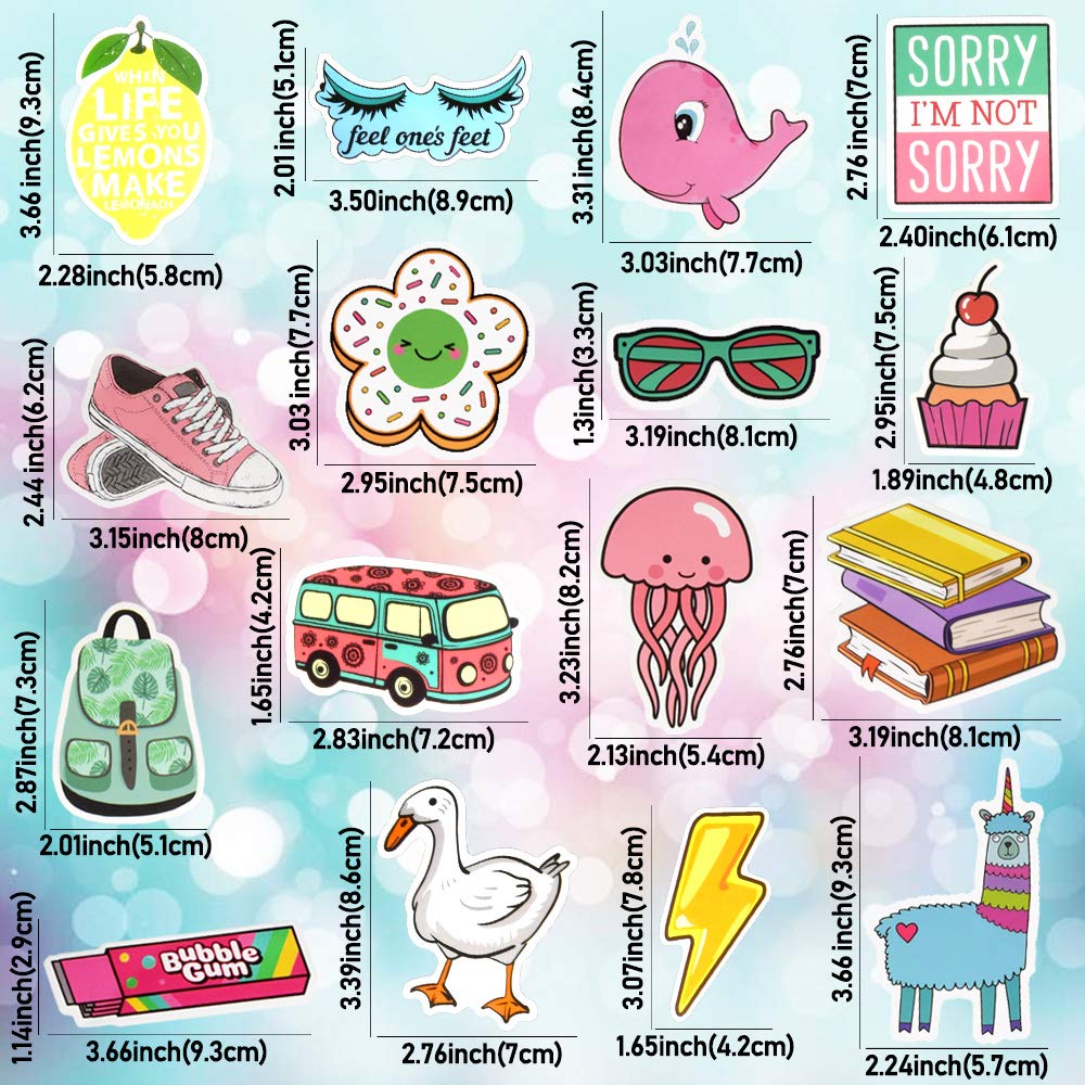 QTL VSCO Stickers for Hydro Flask - 150Pcs Cute Waterproof Stickers for Water Bottles, Laptops, Journals - Trendy Decals for Girls & Teens - Perfect for School, Work, Travel & Personalizing Accessories
