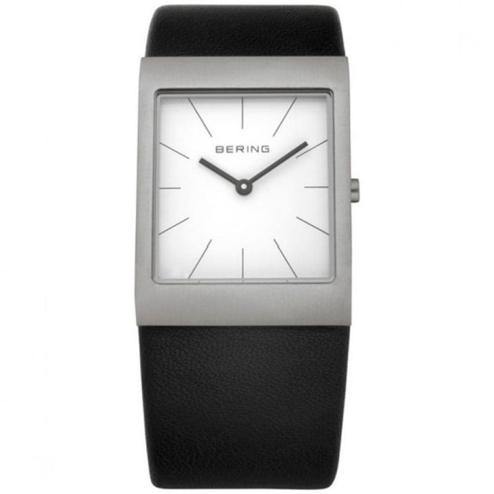 BERING 11620-404 Black Leather Strap Men's Watch - Stylish & Durable Timepiece for Business, Casual & Formal Occasions
