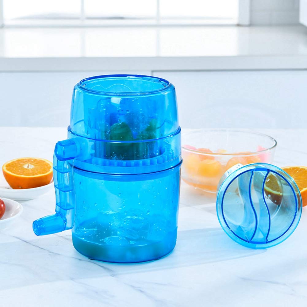 Portable Manual Shaved Ice Maker Machine - Household Snow Cone Maker for Kids & Adults - Perfect for Frozen Cocktails, Margaritas, Summer Parties & Backyard BBQs