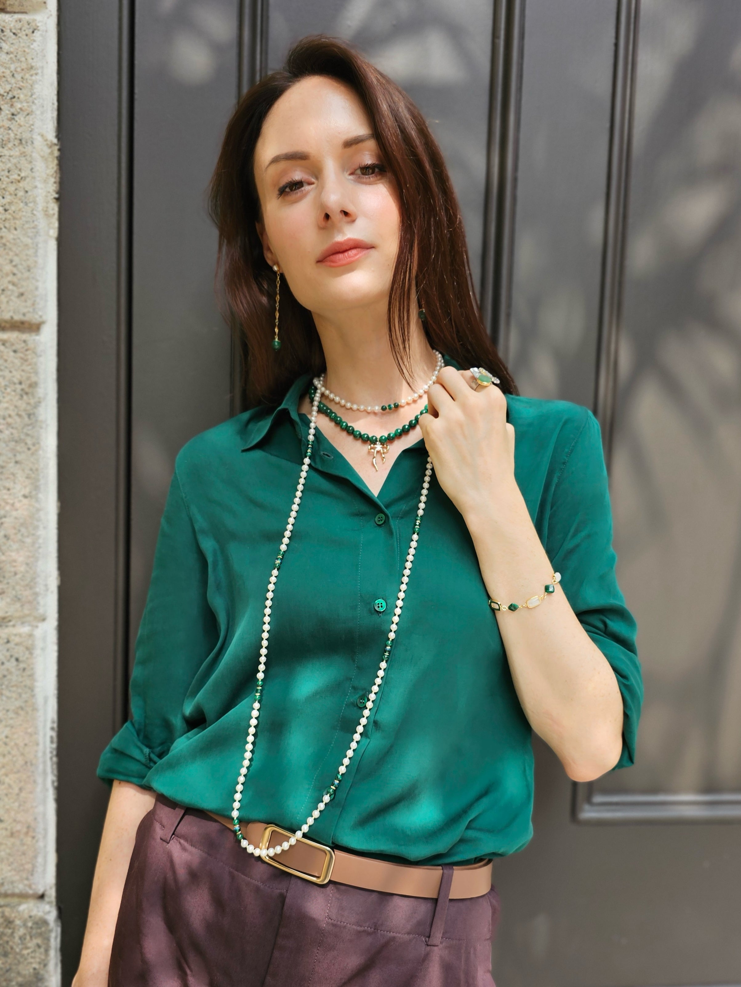 Green Agate Stone Statement Chunky Ring for Women | Bold & Unique Fashion Jewelry | Perfect for Boho, Vintage & Casual Outfits
