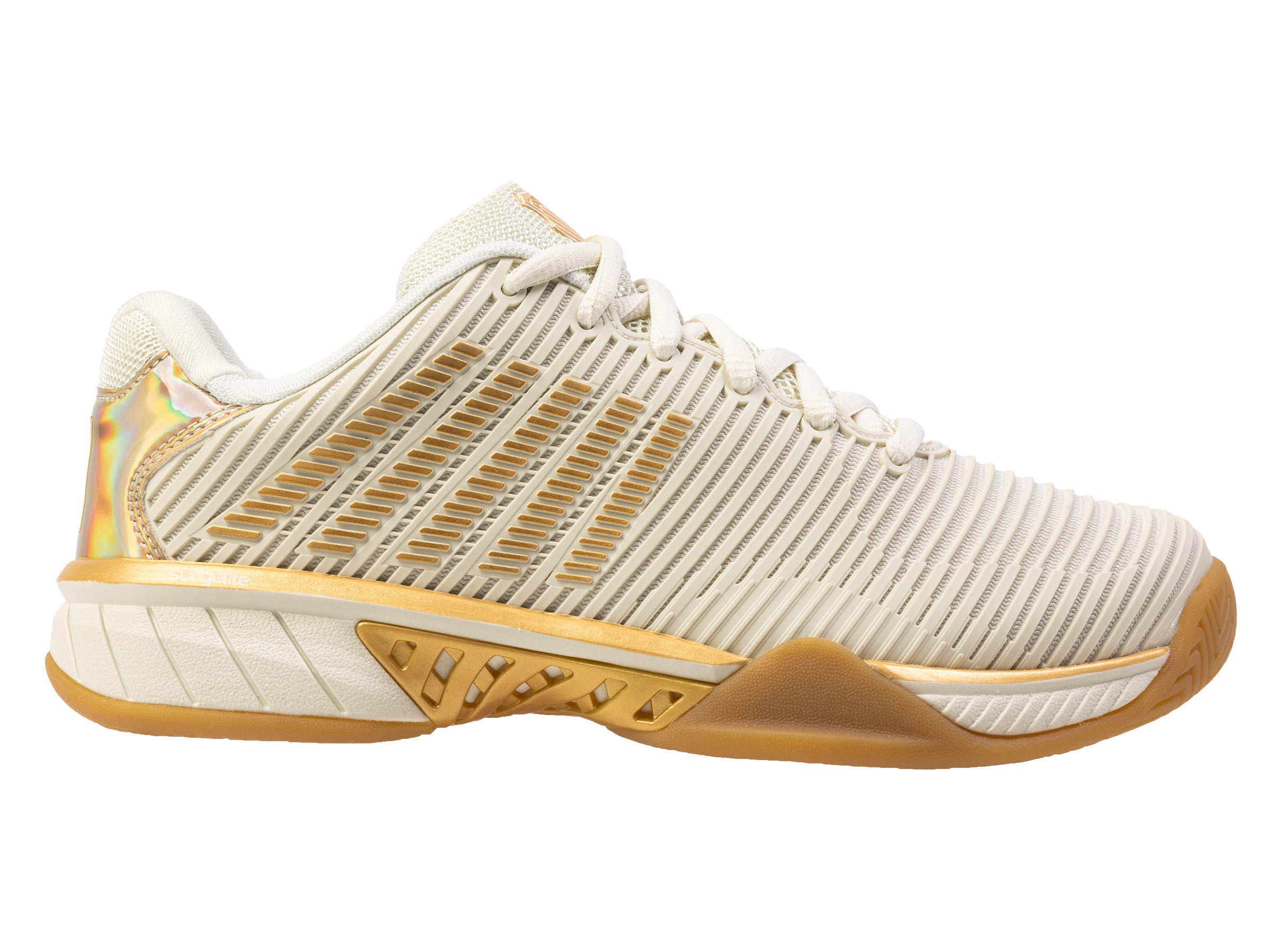 Hypercourt Express 2 Women's Tennis Shoes - Lucky in Love Color (Bone/Bare/Gold) | Lightweight & Durable for Court Sports, Casual Wear & Gym Workouts