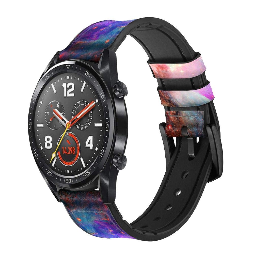 Orion Nebula M42 Genuine Leather Smart Watch Band Strap - 18mm Compatible with Smartwatches & Wristwatches - Perfect for Business, Fitness & Everyday Wear