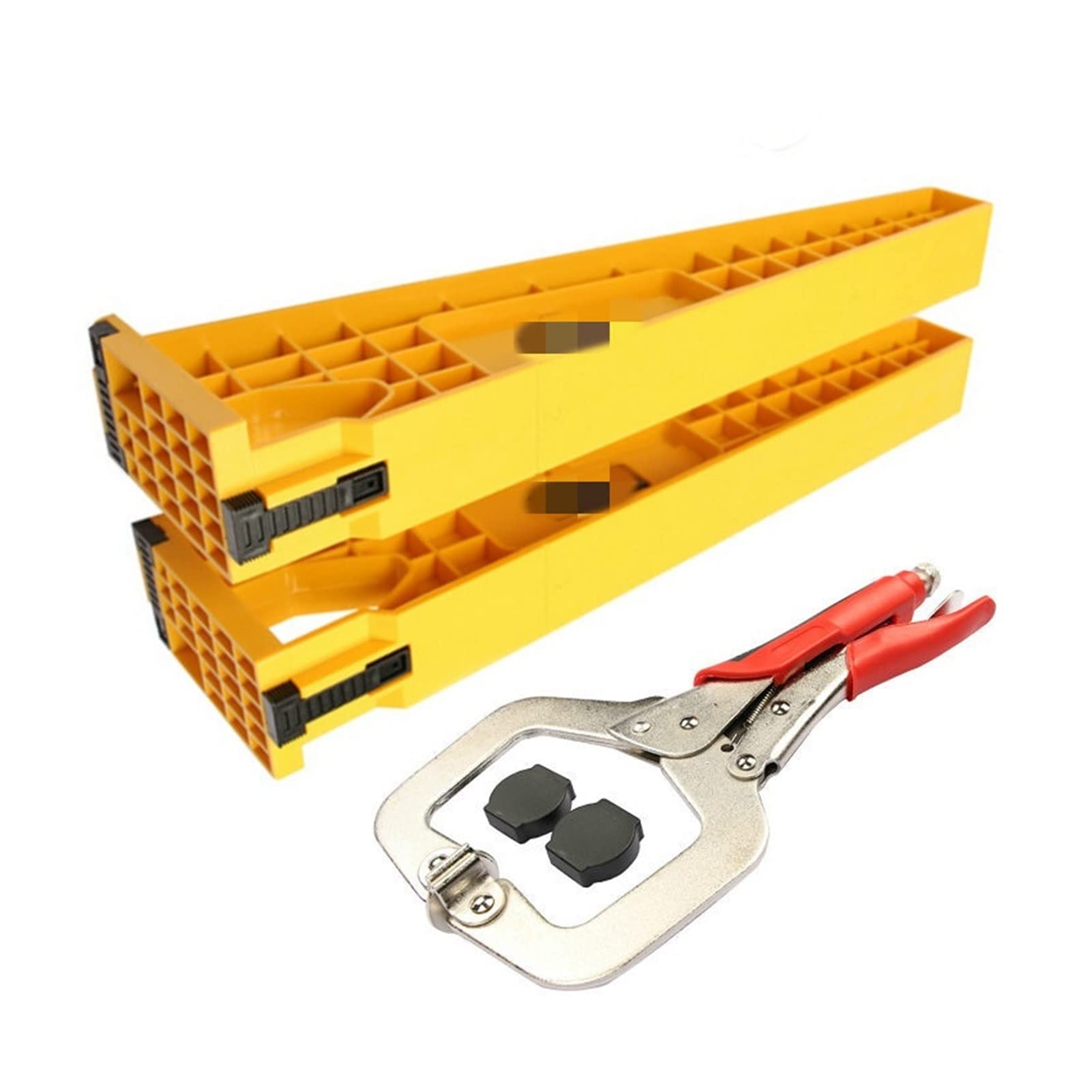 QINQIN 2-Piece Drawer Track Installation Jig - Precision Positioning Tool for Cabinet Slide Mounting | Woodworking Hardware Accessory | Perfect for DIY Cabinet Installation & Furniture Assembly