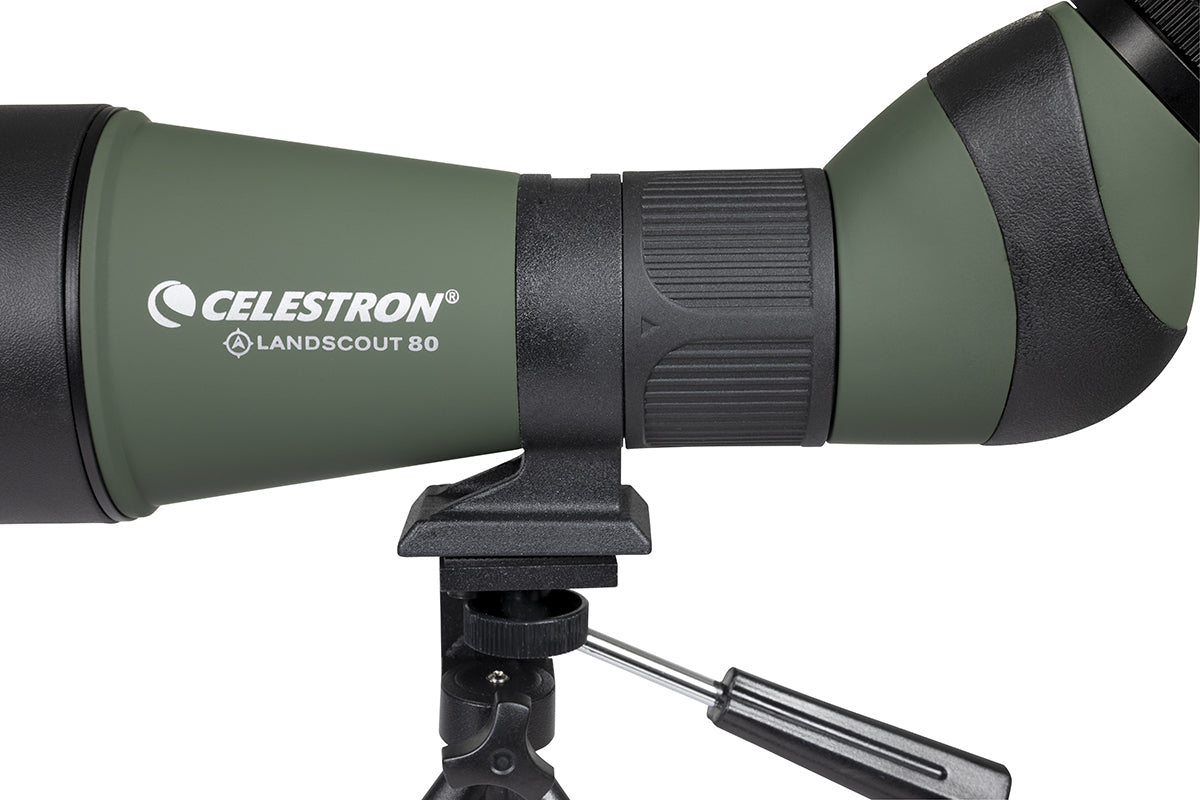 LandScout 20-60x80mm Angled Zoom Spotting Scope with Tripod & Phone Adapter - Compact Hunting Telescope for Bird Watching, Target Shooting & Outdoor Adventures