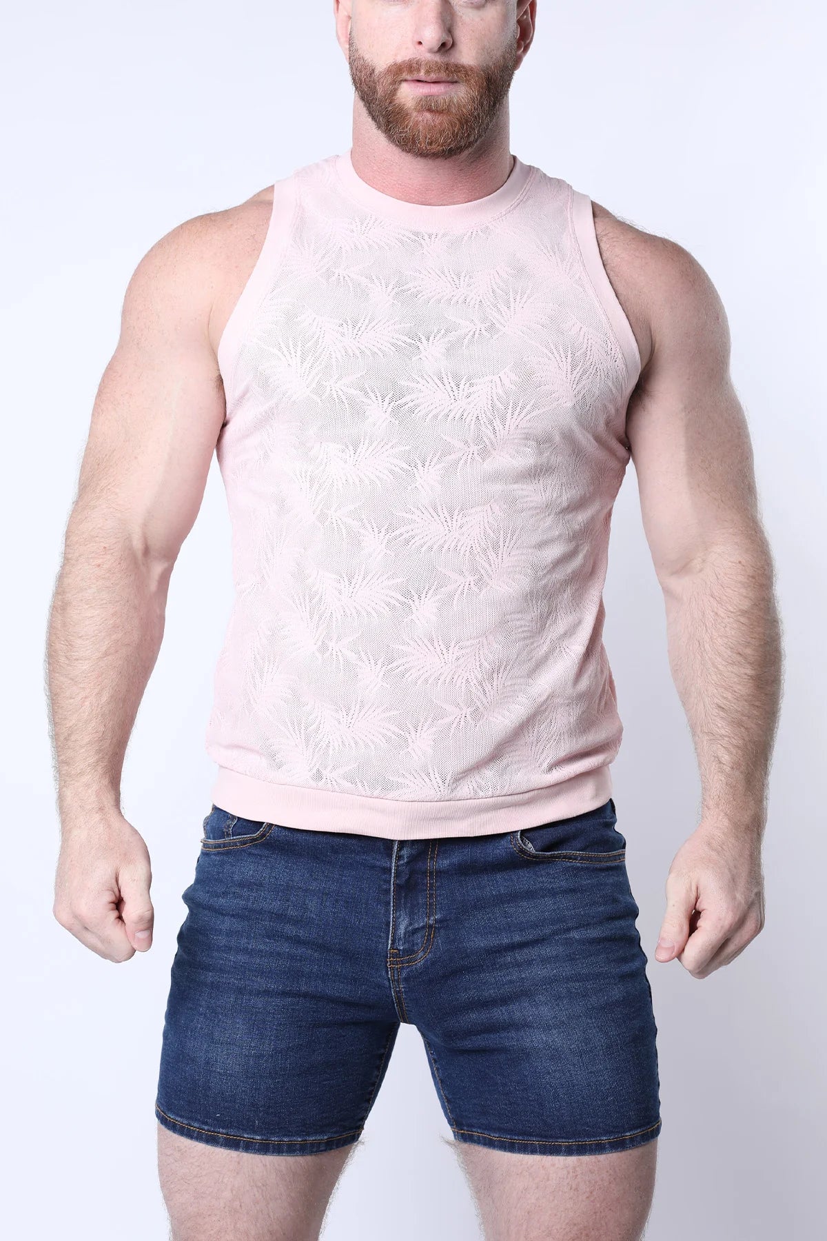 Timoteo Amalfi Women's Mesh Tank Top - Breathable Pink Summer Blouse for Beach, Yoga & Casual Wear