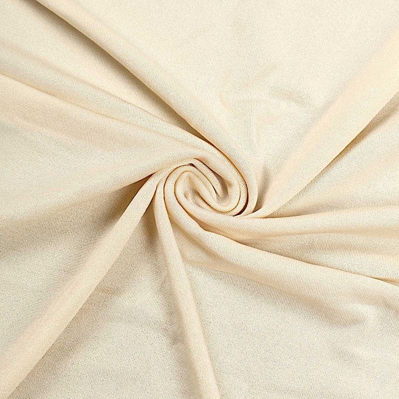Natural Wavy Spandex Cocktail Table Cover - Stretchable Tablecloth for Party Decor, Wedding Reception & Home Dining