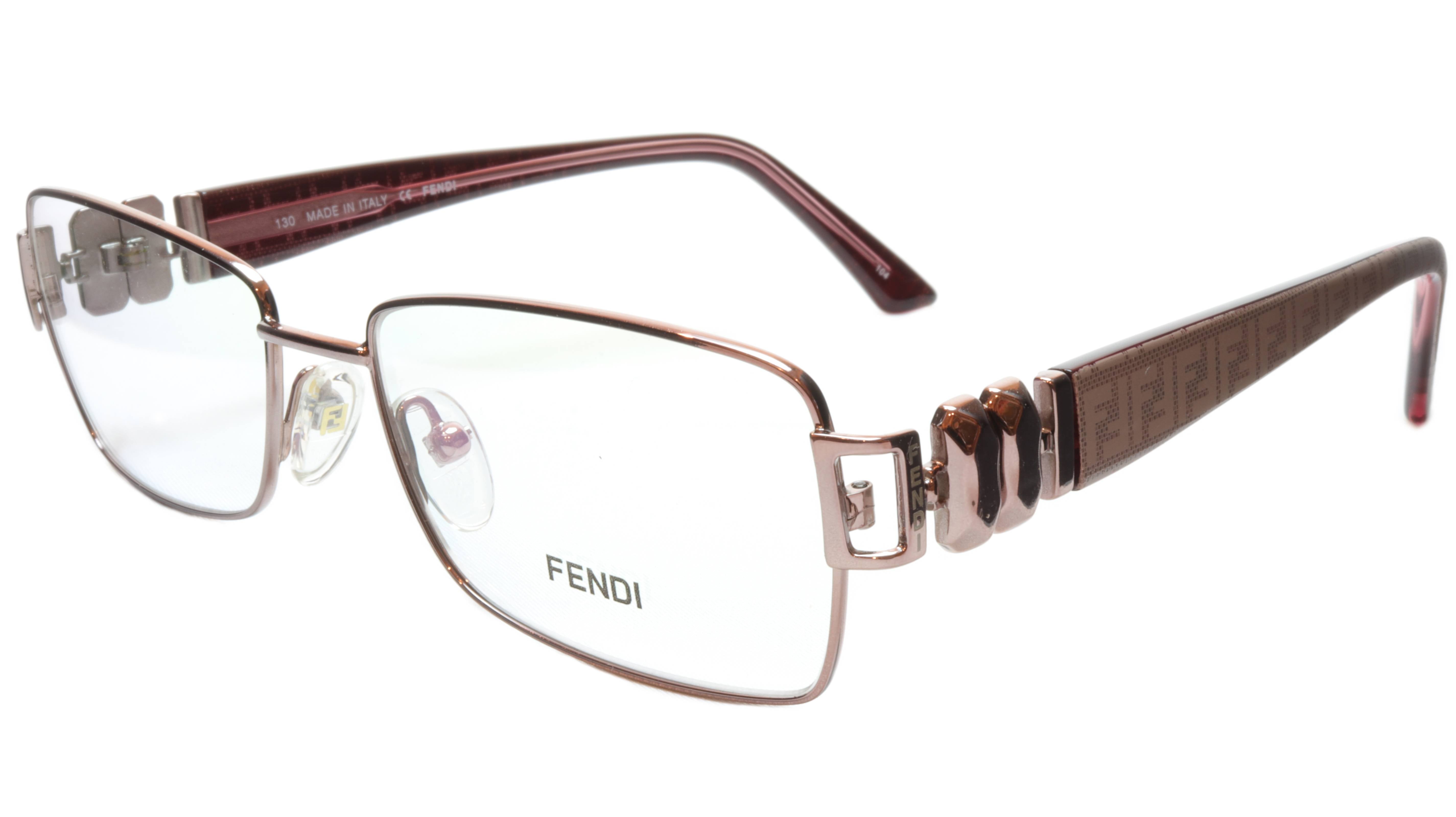 FENDI F883 (663) Light Violet Metal Eyeglasses Frame - Made in Italy - 53-16-130 - Perfect for Fashion & Everyday Wear