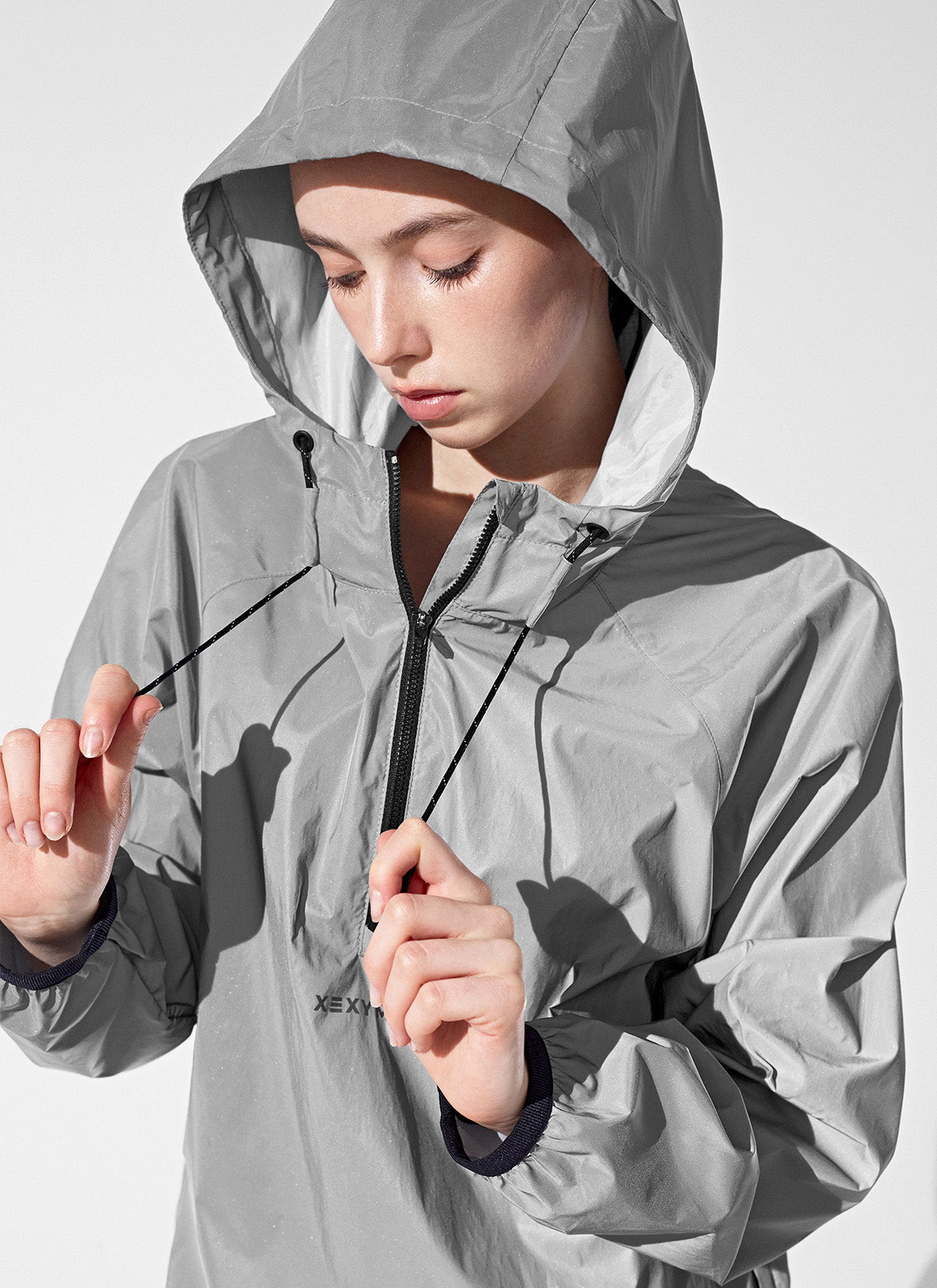 RX All Over Reflective Anorak Jacket - High Visibility Windproof Raincoat for Running, Cycling & Outdoor Safety Gear - Perfect for Night Jogging and Urban Commuting