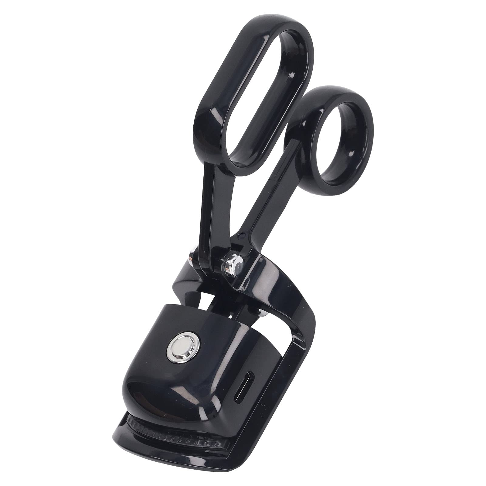 Heated Eyelash Curler with USB-C Charging - 3 Adjustable Temperature Settings, 230mAh Battery - Perfect for Home Makeup & Travel (Black) | Salon-Quality Lash Curling for Day & Night Looks